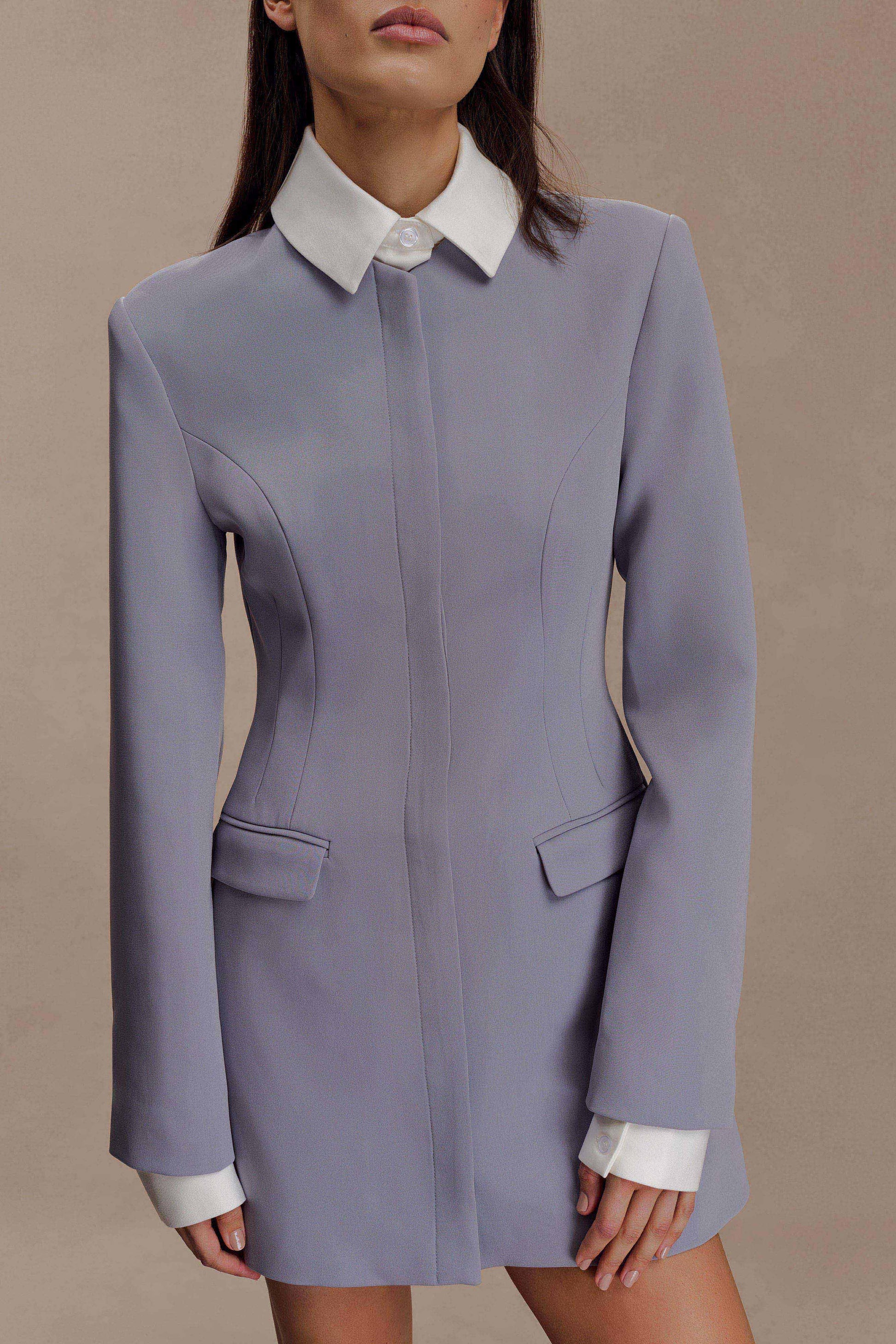 Gretchen Suiting Mini Dress - Grey #4