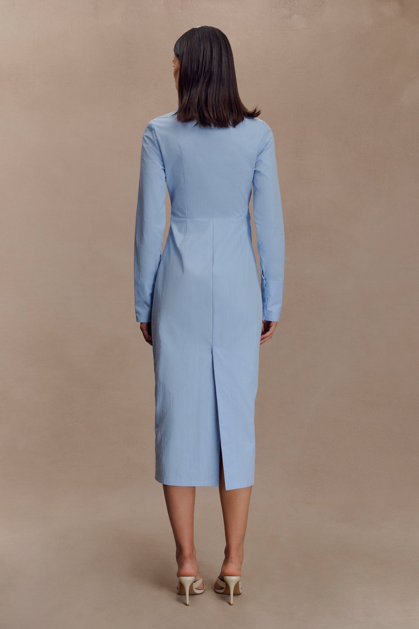 Mikaila Asymmetric Shirt Dress - Blue