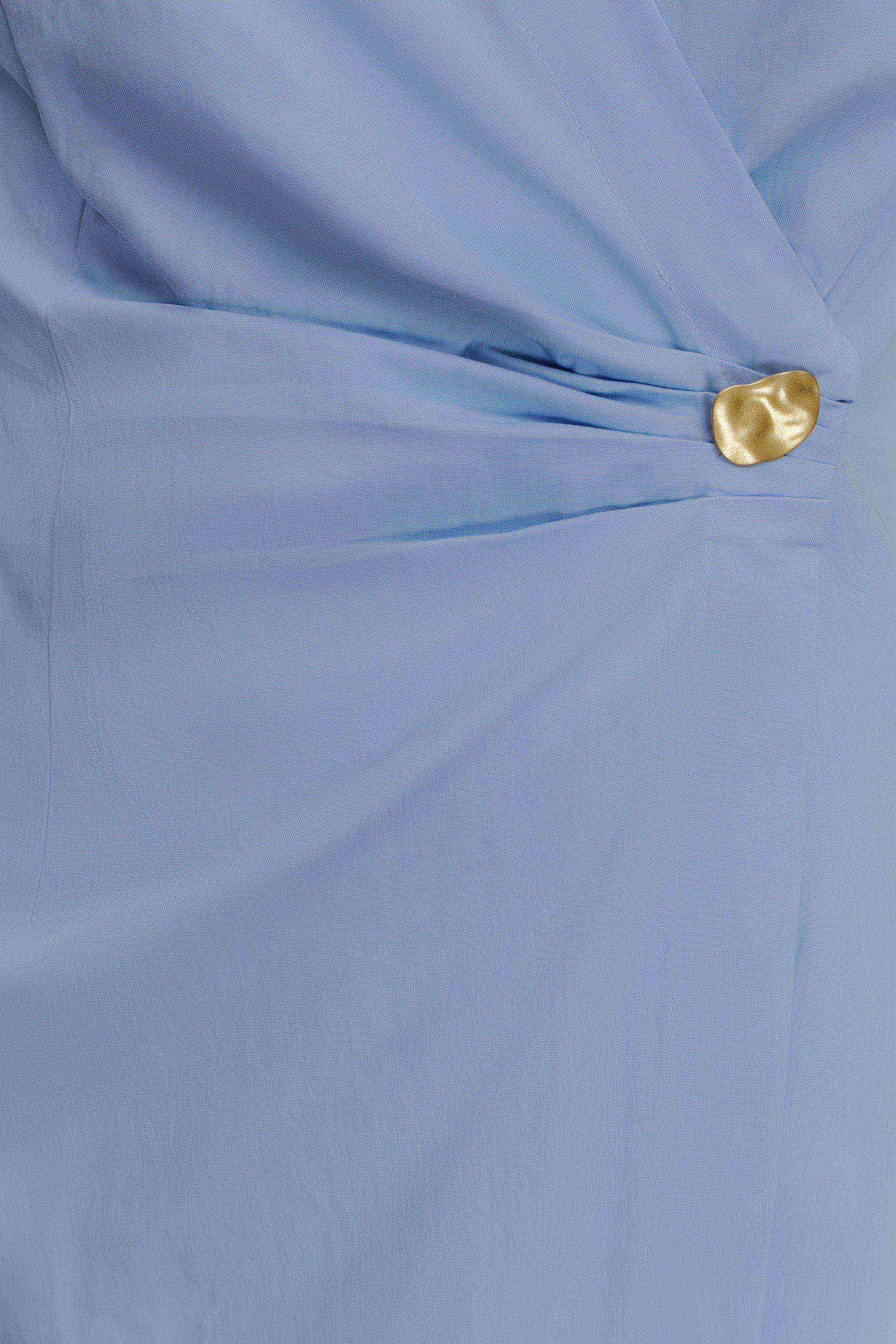 Mikaila Asymmetric Shirt Dress - Blue #5