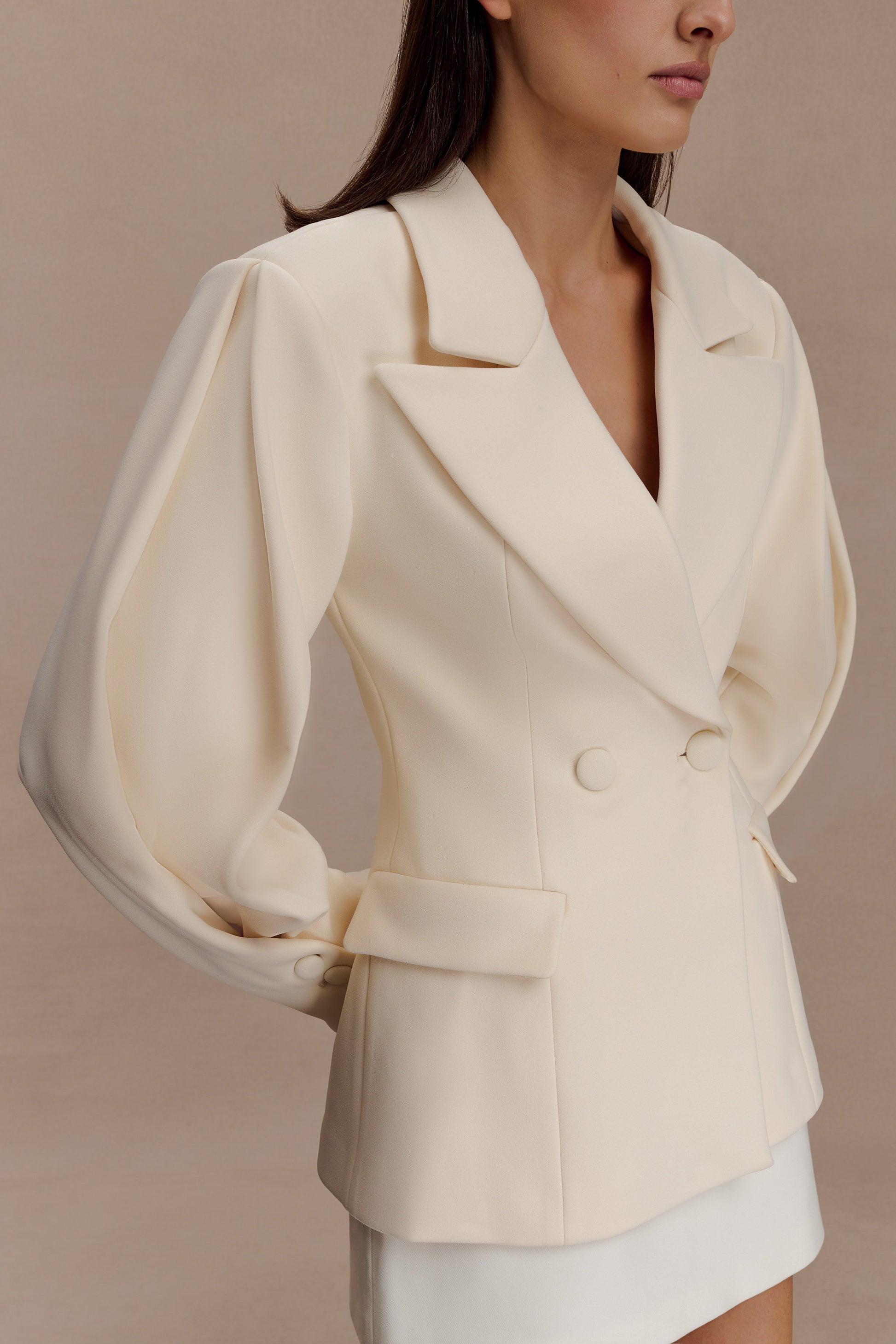 Wesley Structured Blazer - Buttercream #3