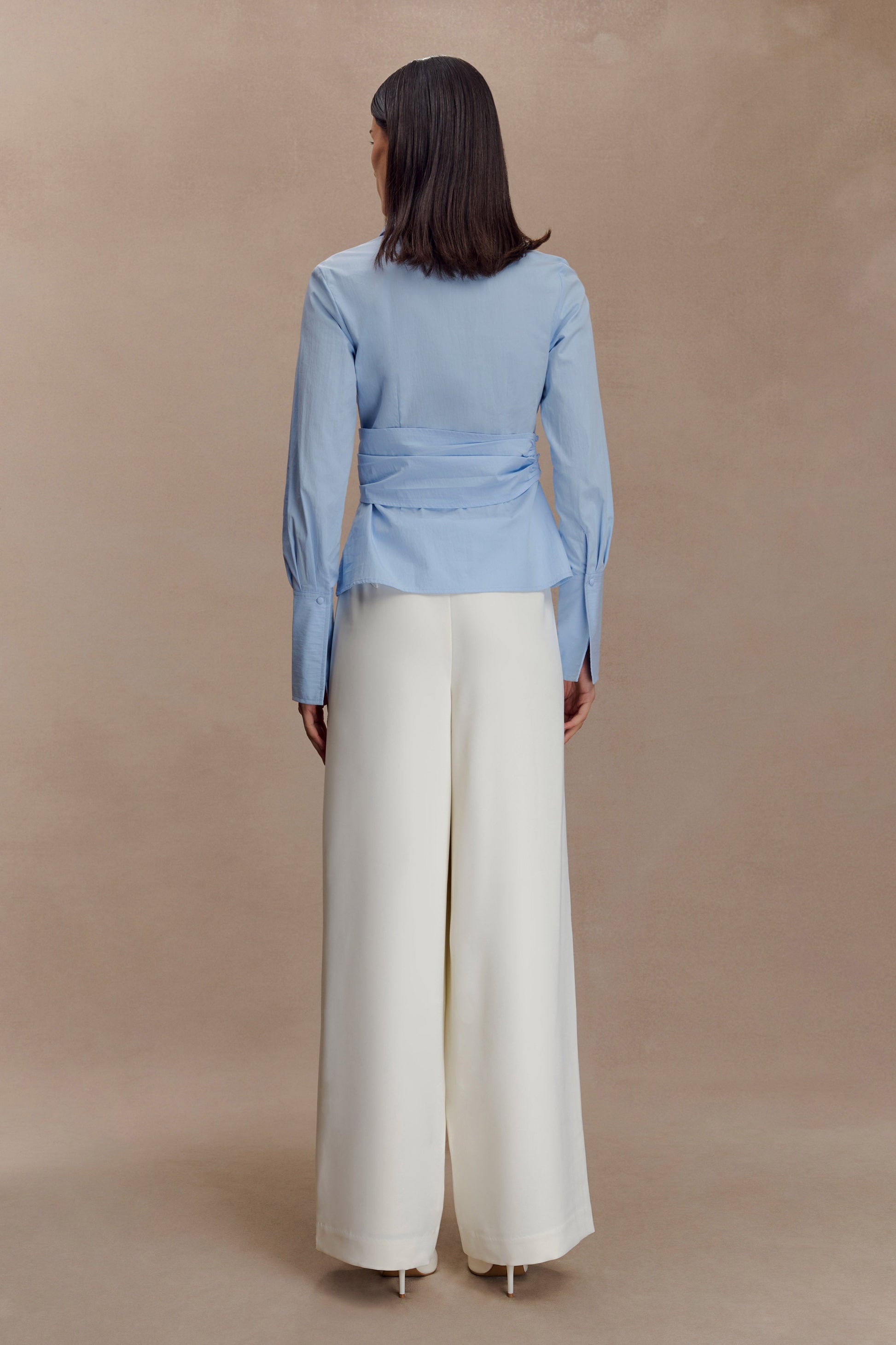Arlo Wide Leg Suiting Trouser - Ivory #5