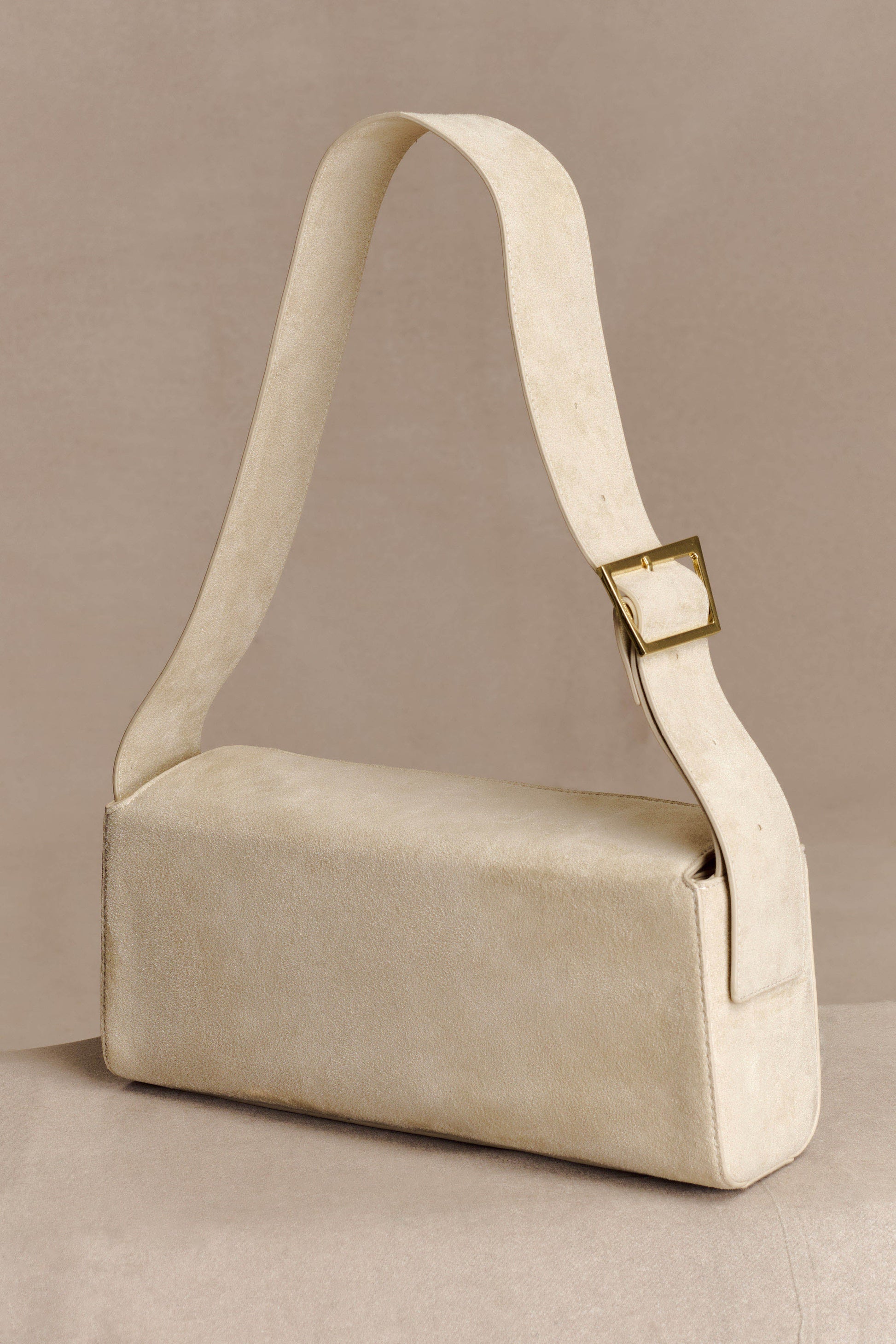 Maria Faux Suede Shoulder Bag - Stone #4