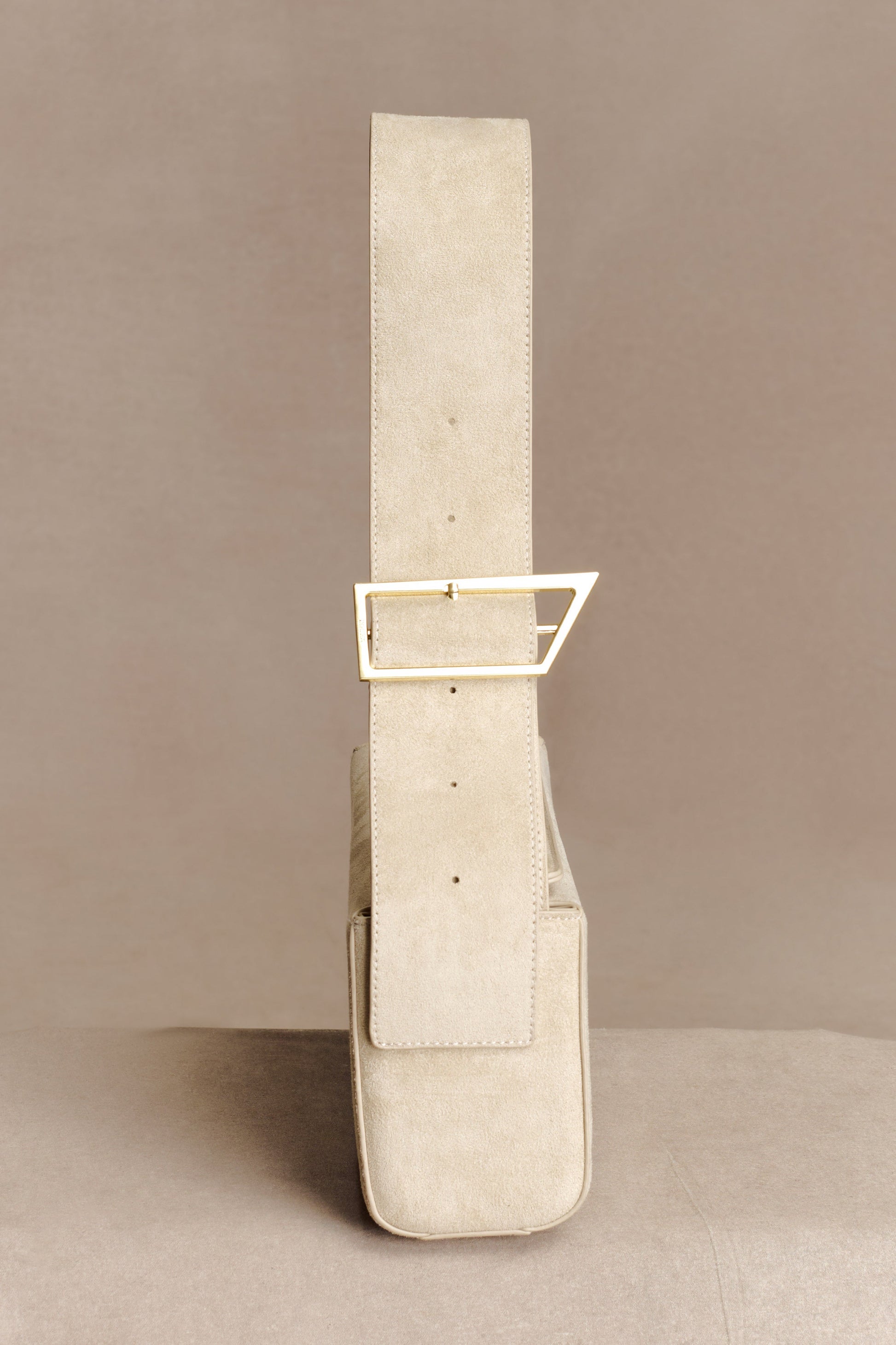 Maria Faux Suede Shoulder Bag - Stone #6