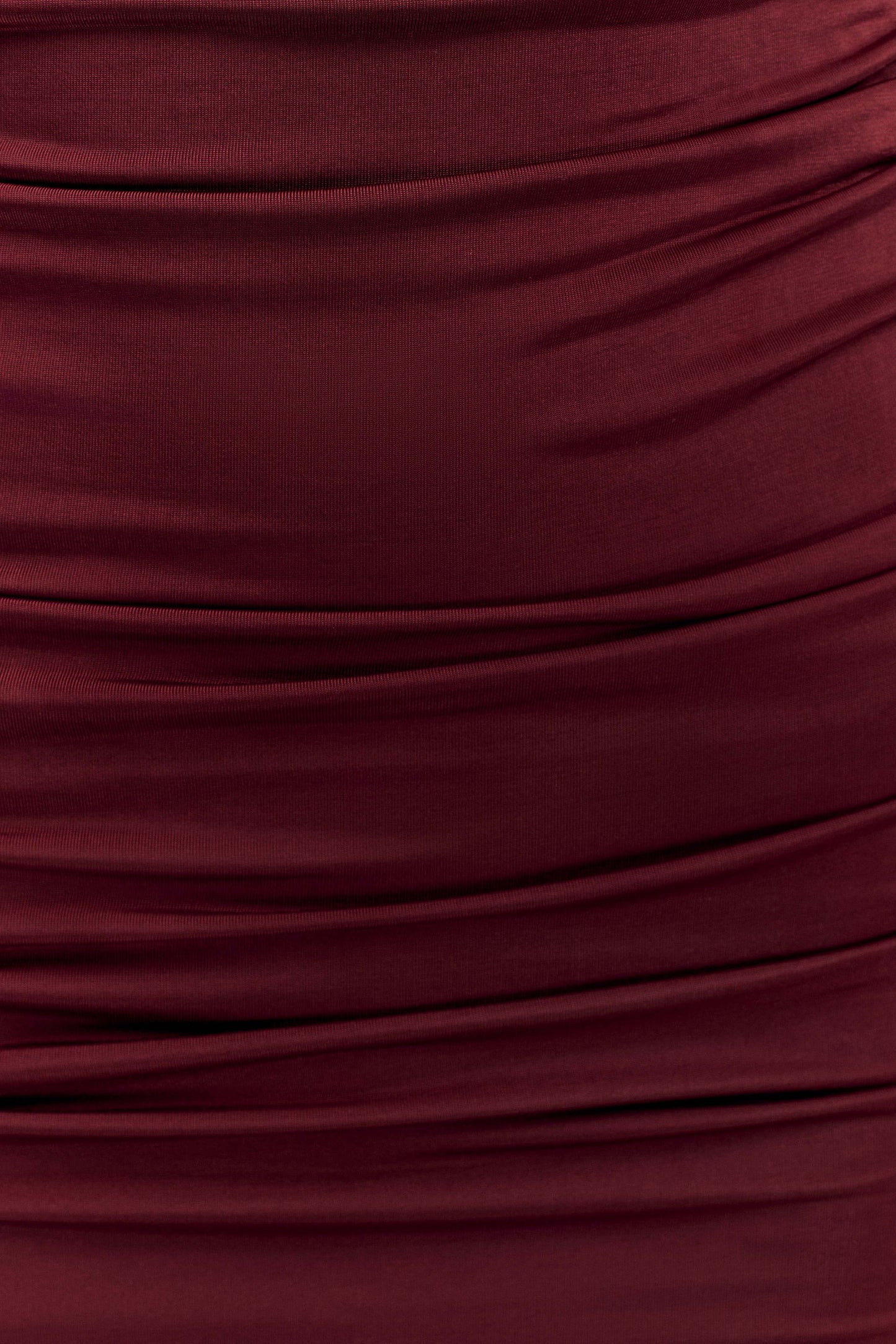 Hayden Long Sleeve Plunge Mini Dress - Burgundy