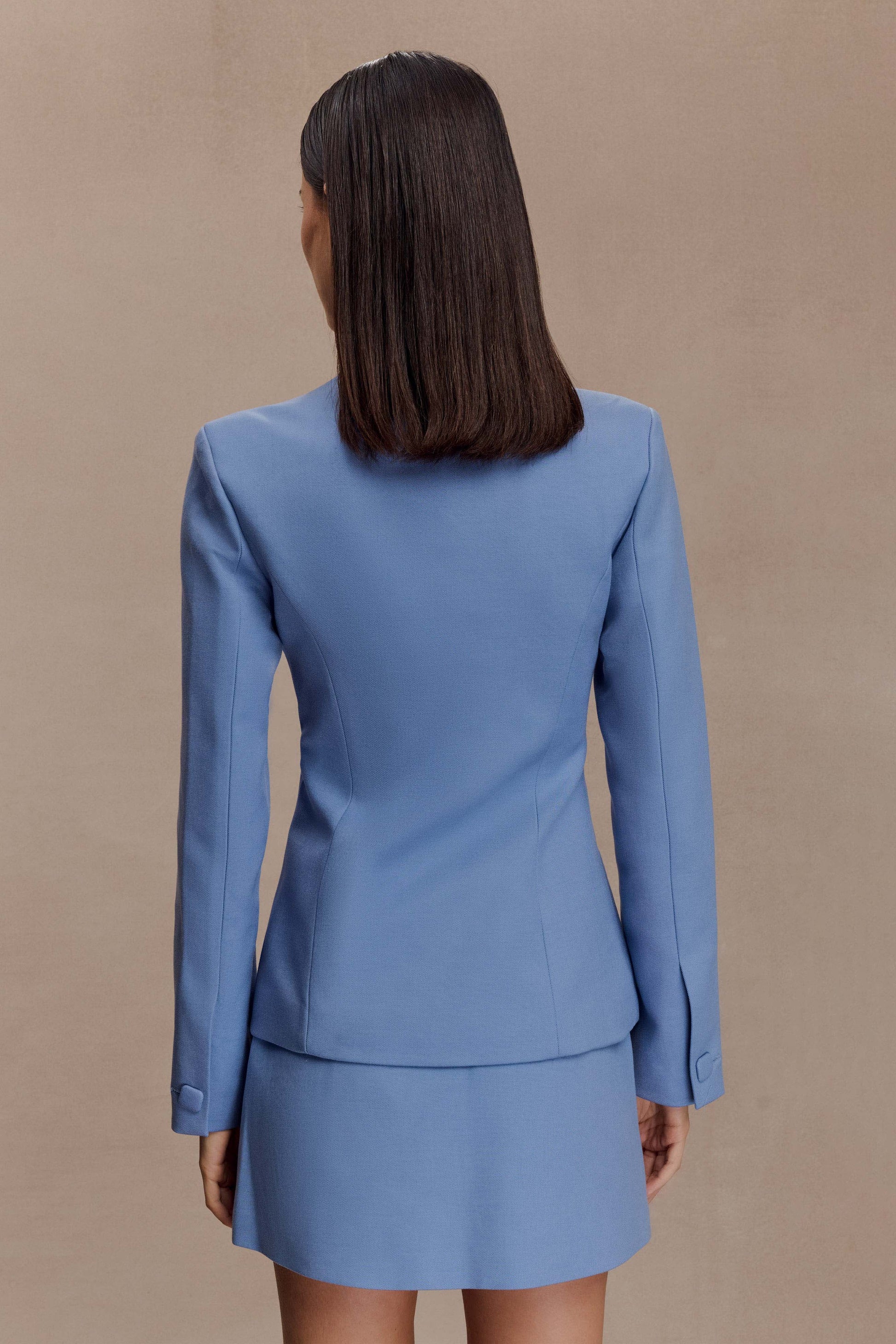Gina Suiting Mini Skirt - Ocean Blue #5