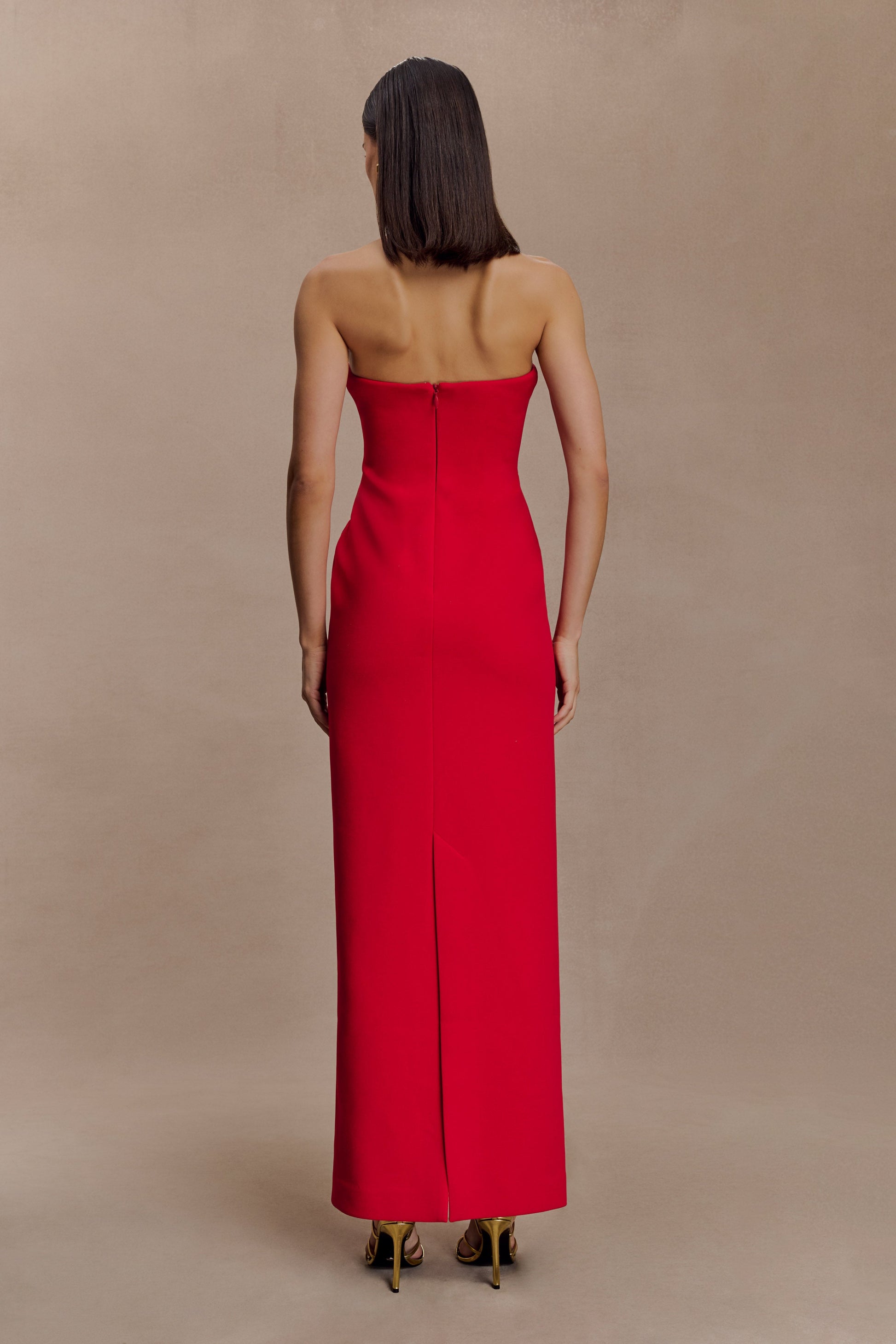 Lianne Strapless Maxi Dress - Red #4