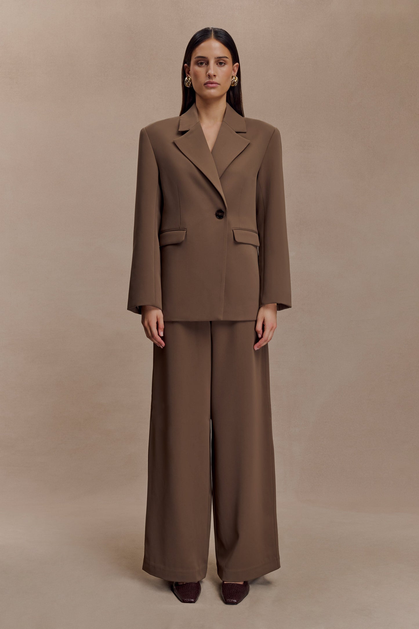 Mateo Oversized Blazer - Cacao Brown