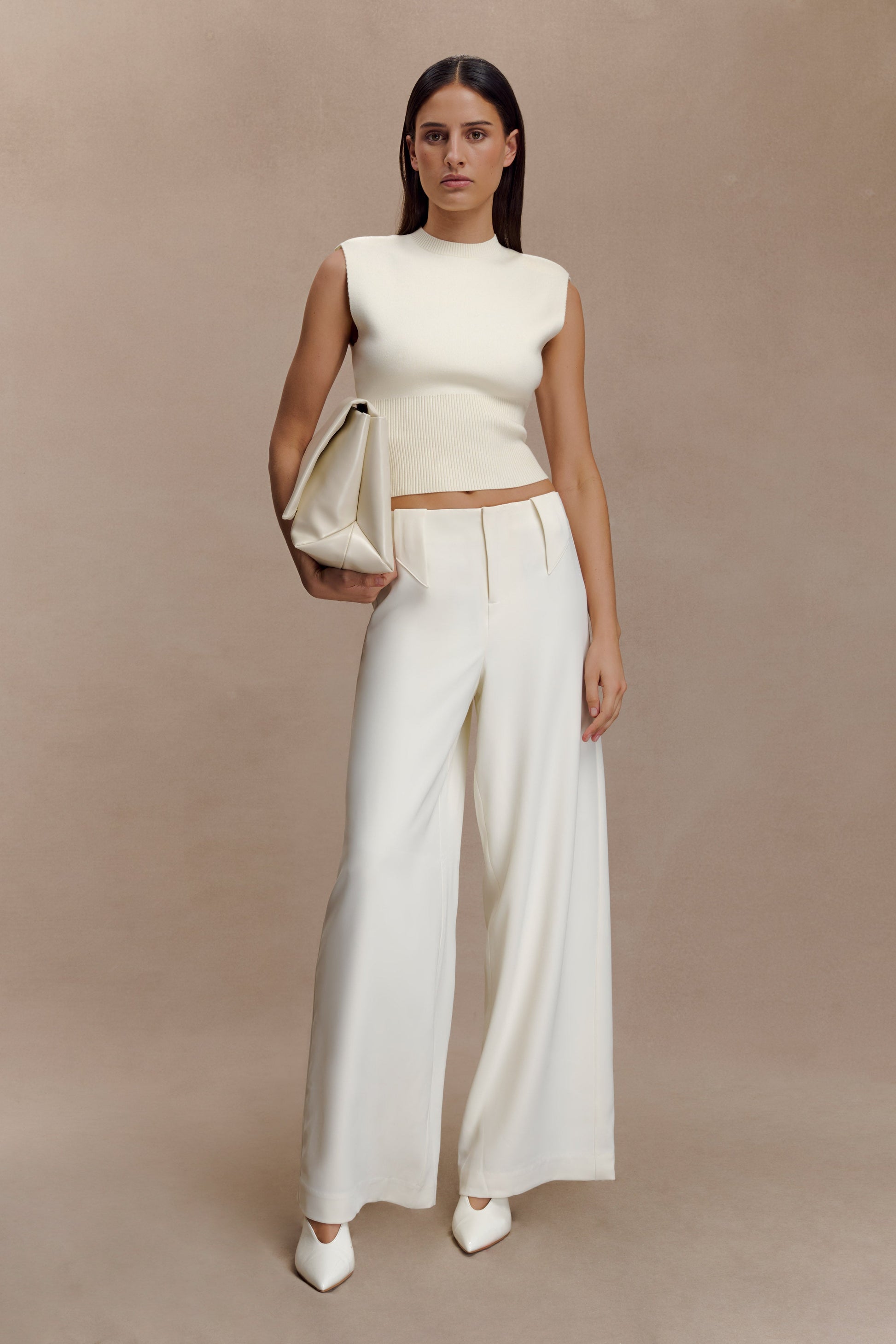 Sharpay Sleeveless Knit Top - Ivory #8