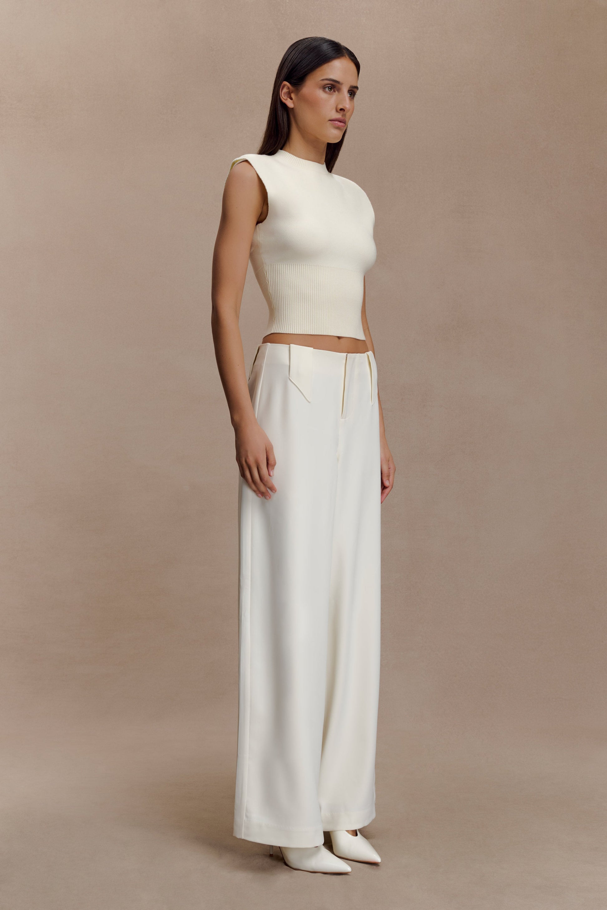 Sharpay Sleeveless Knit Top - Ivory #4