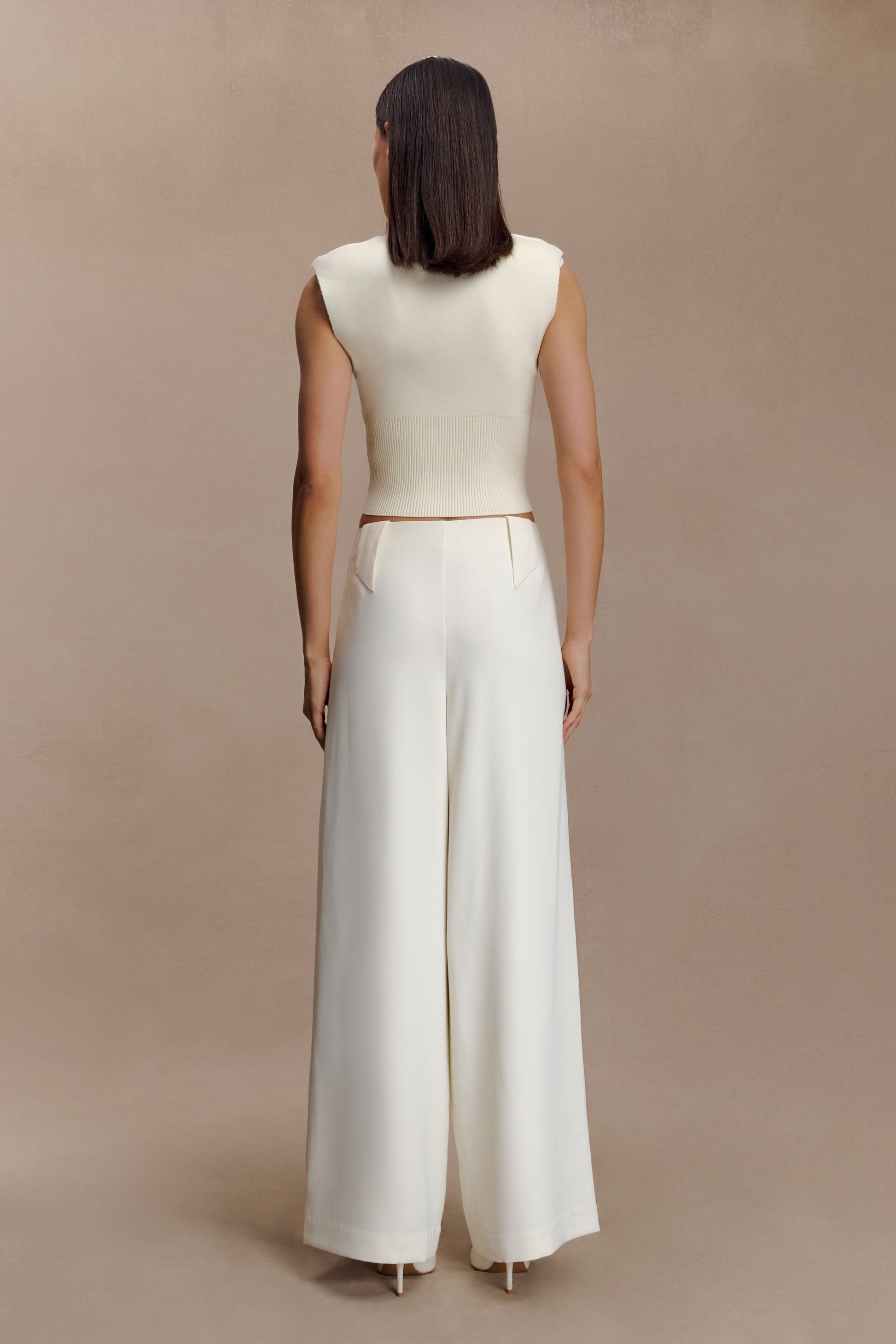 Sharpay Sleeveless Knit Top - Ivory #5