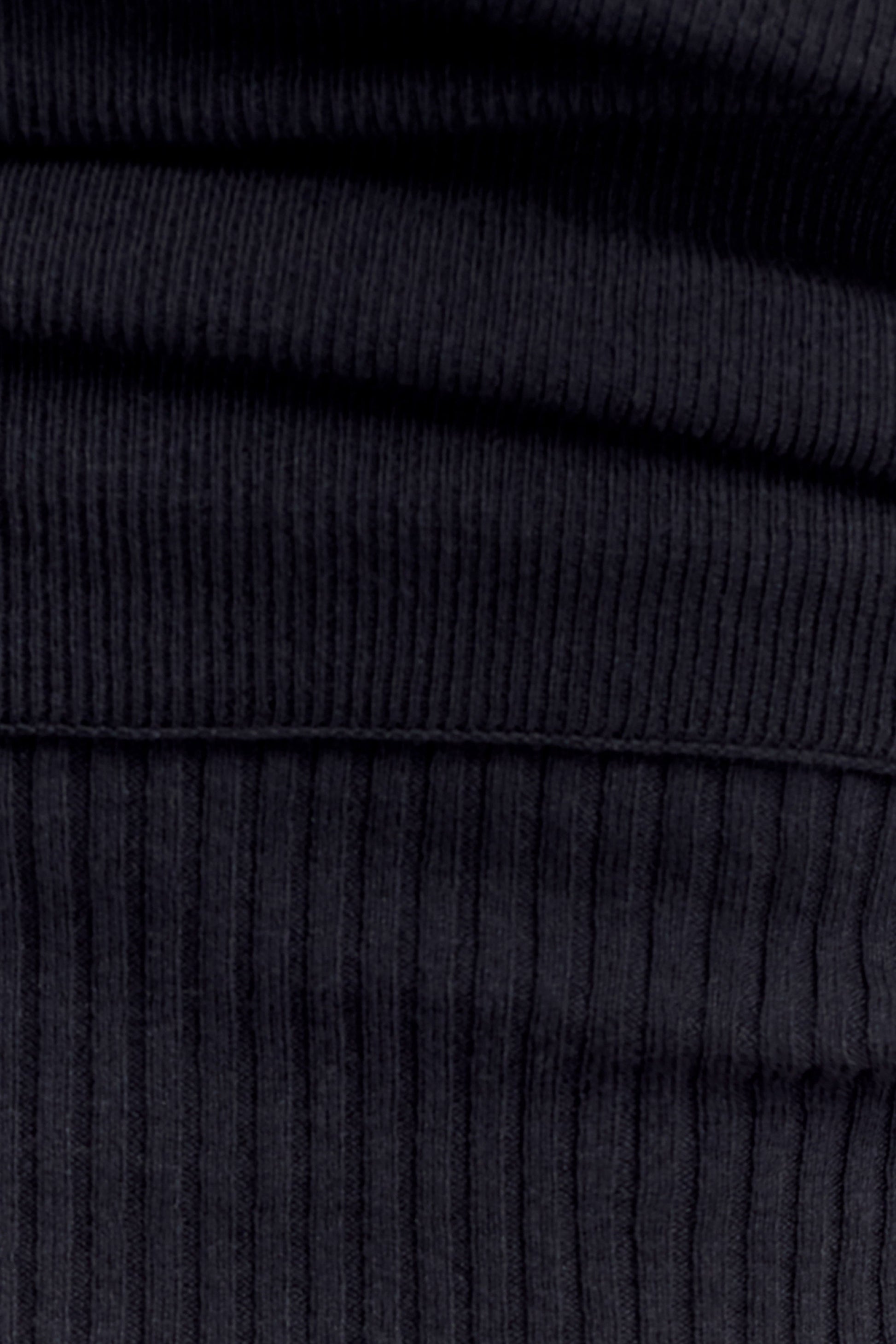 Sierra Asymmetrical Cashmere Blend Knit Top - Black #7