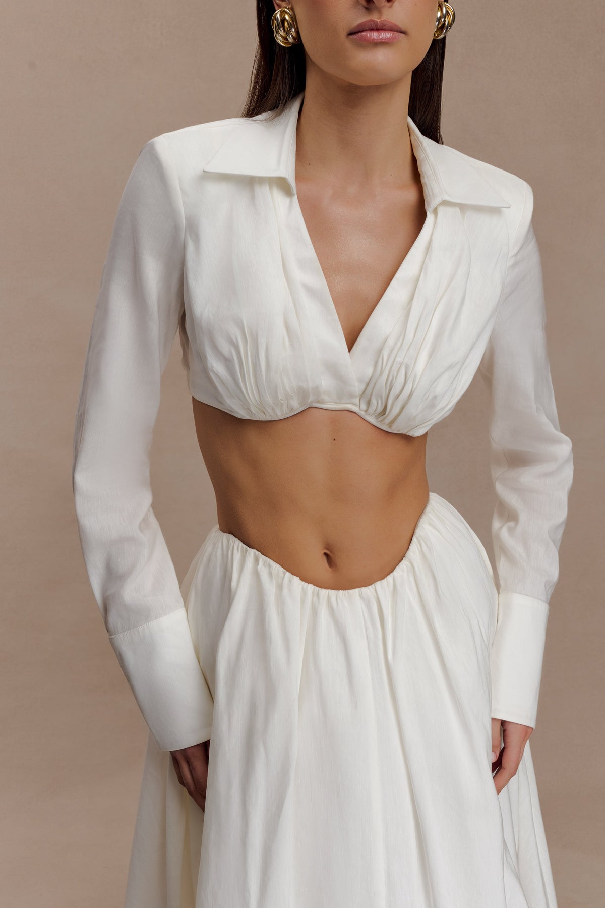 Greta Shirt Bra - White #3