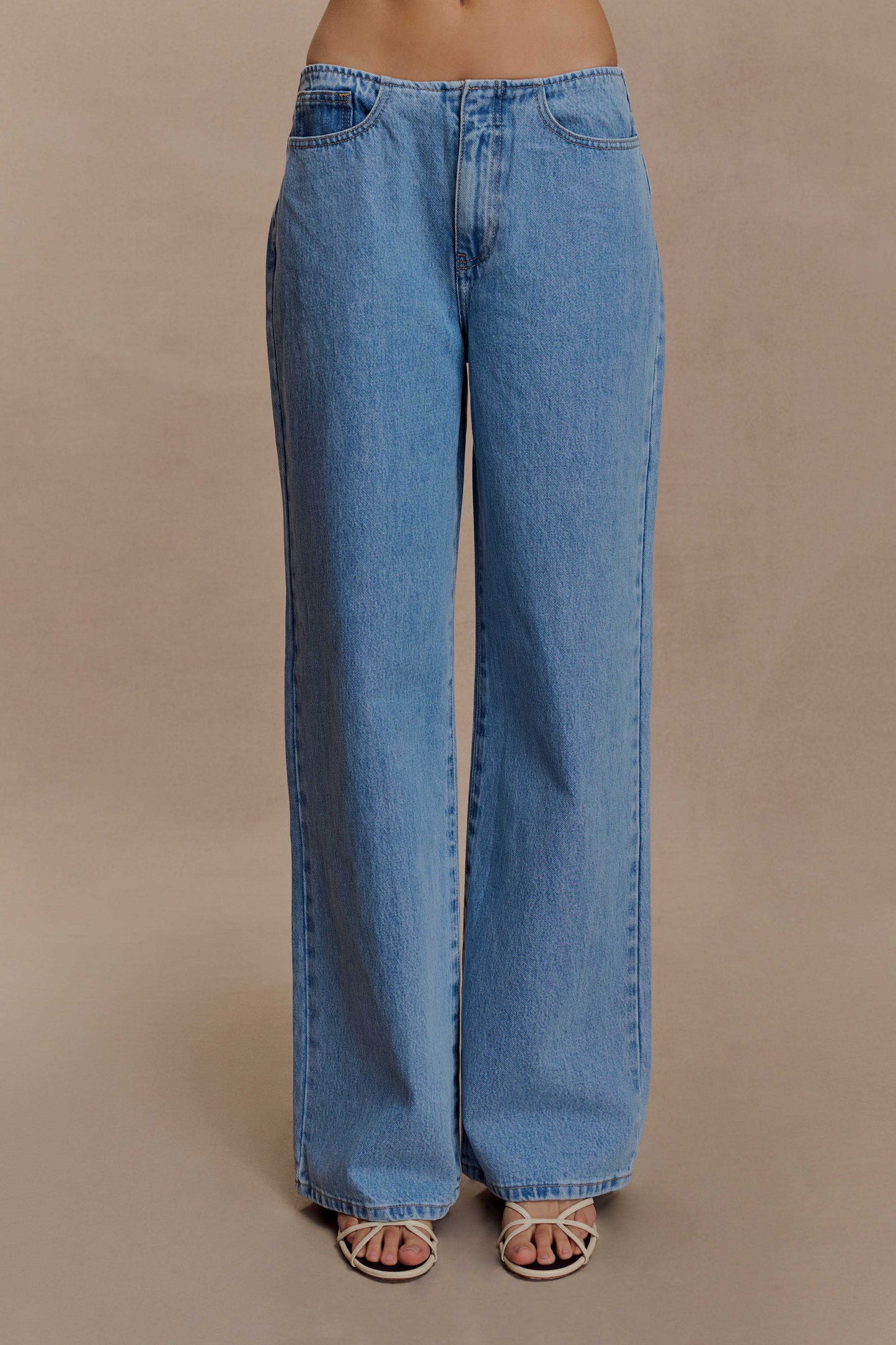 Caitlin Mid Rise Denim Jeans - Classic Blue