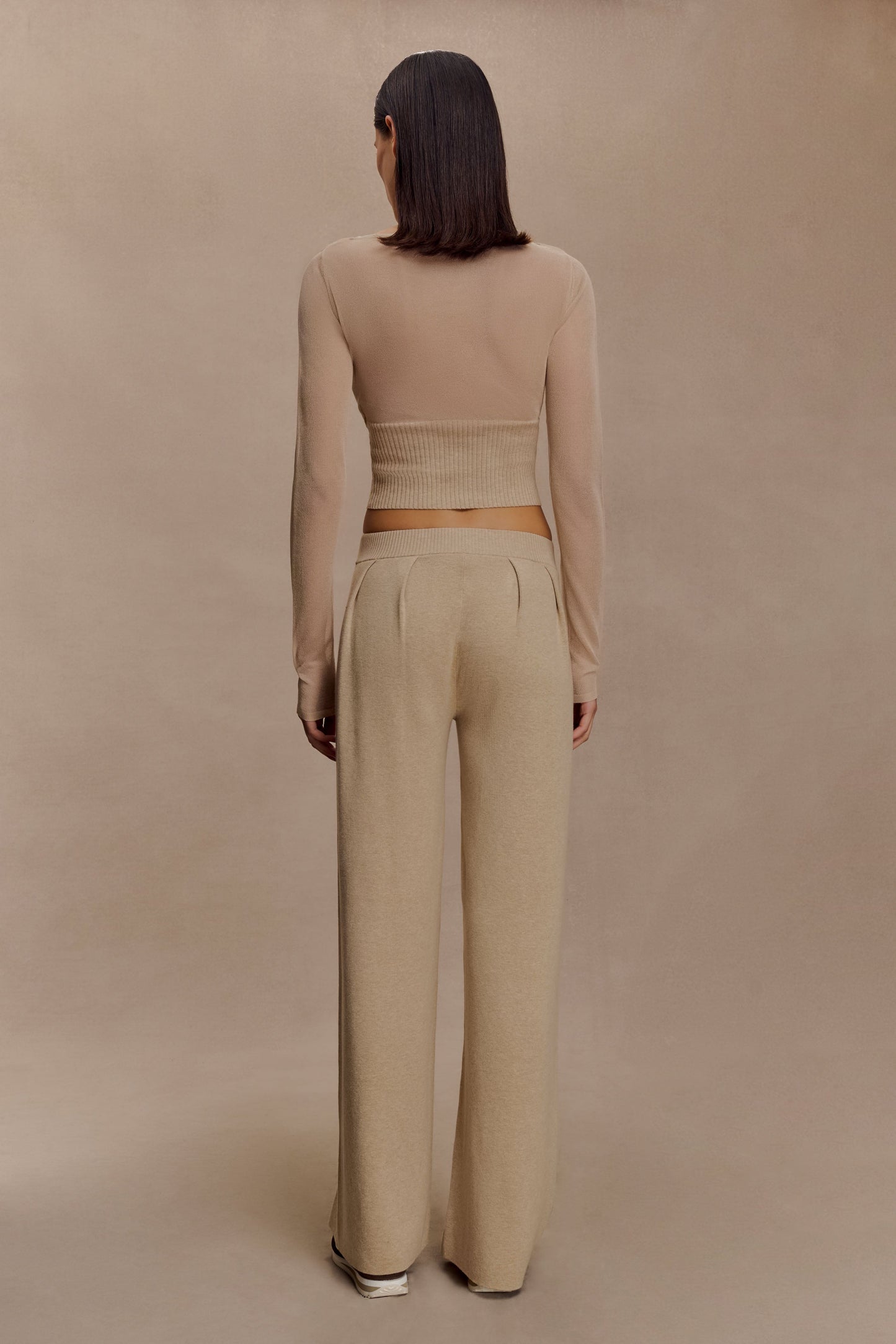 Brionee Silk Blend Knit Top - Sand