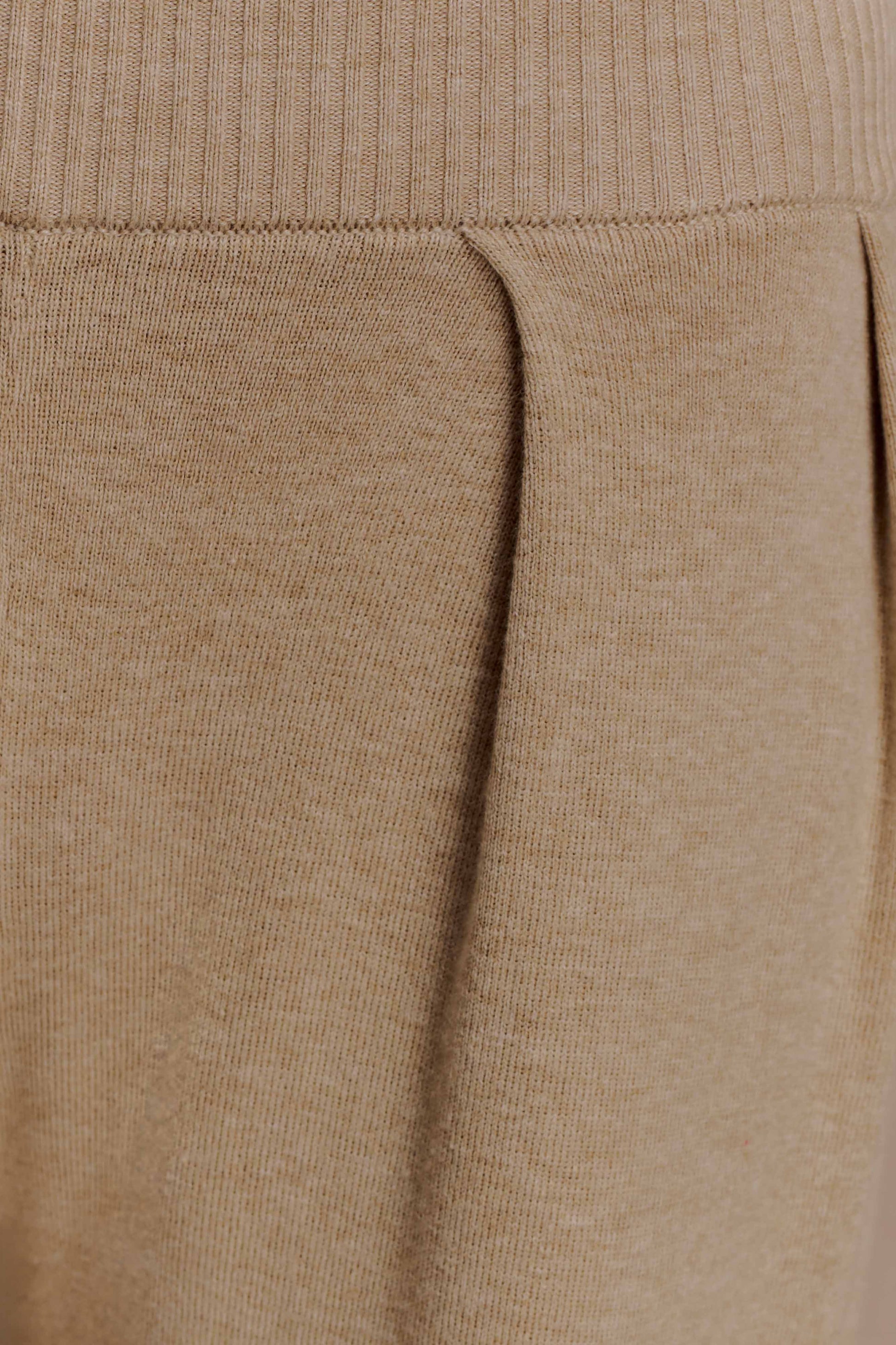 Frannie Gathered Silk Blend Knit Pants - Sand #8