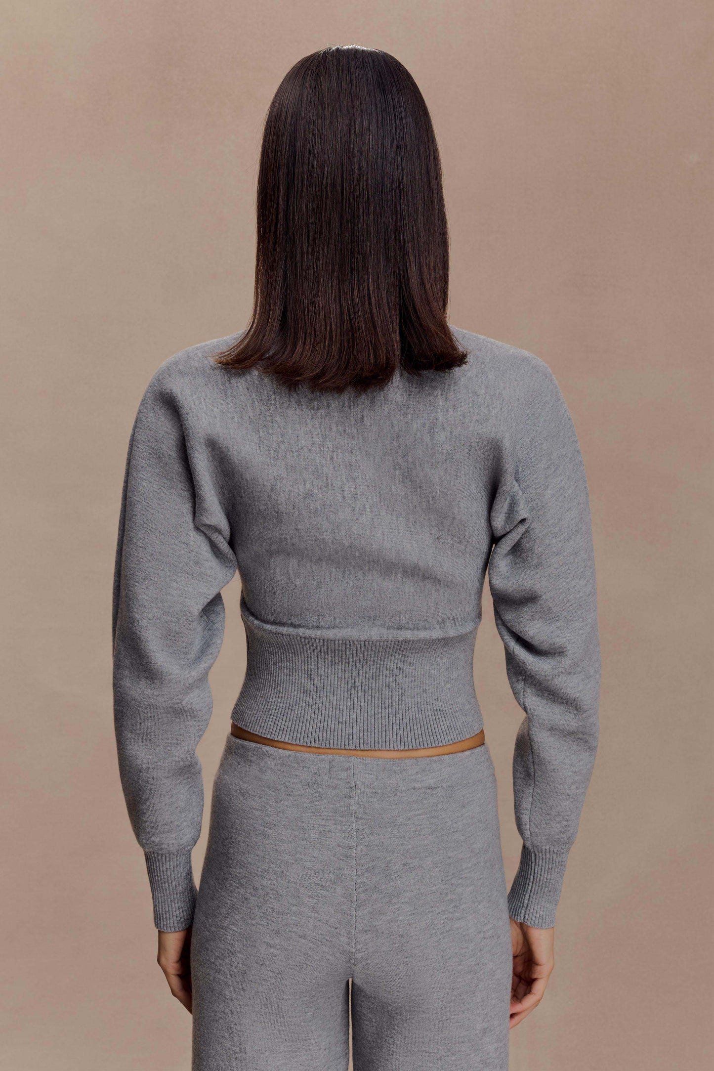 Ciaralee Cinched Waist Jumper- Grey Marle