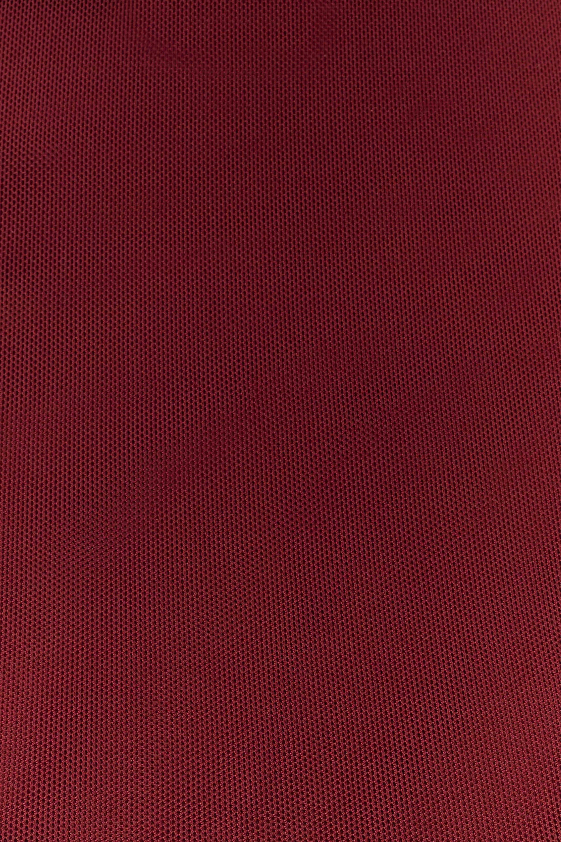 Romana Short Sleeve Mesh Top - Burgundy #6