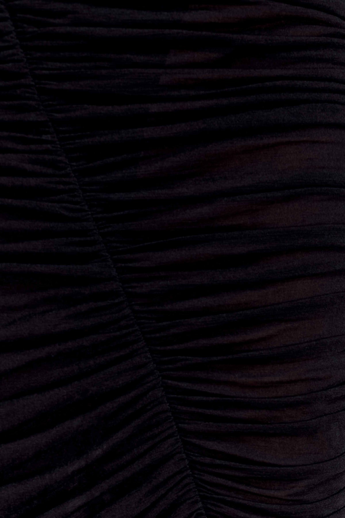 Matilda Ruched Mesh Maxi Skirt - Black #7