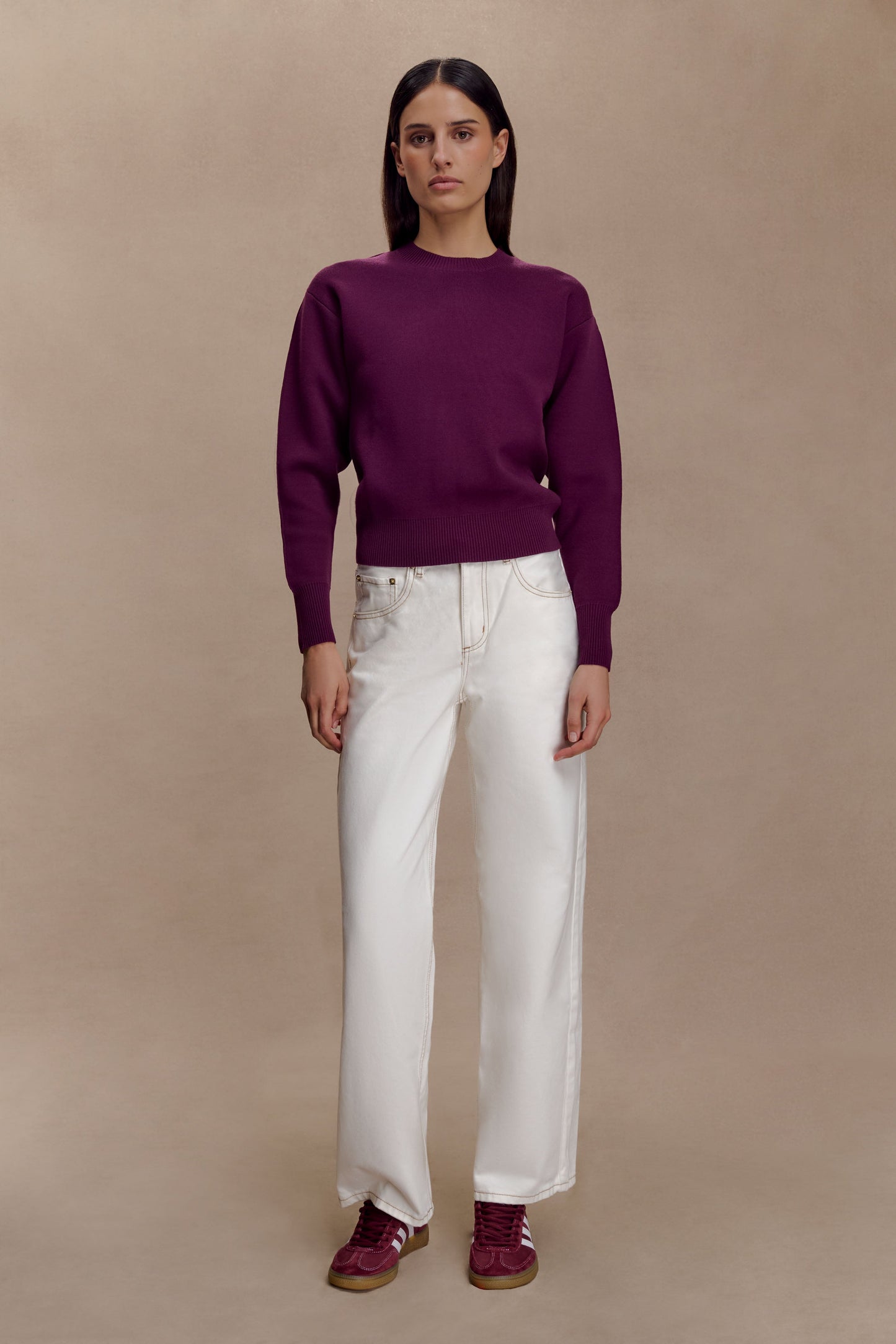 Braxton Cozy Knit Top - Plum