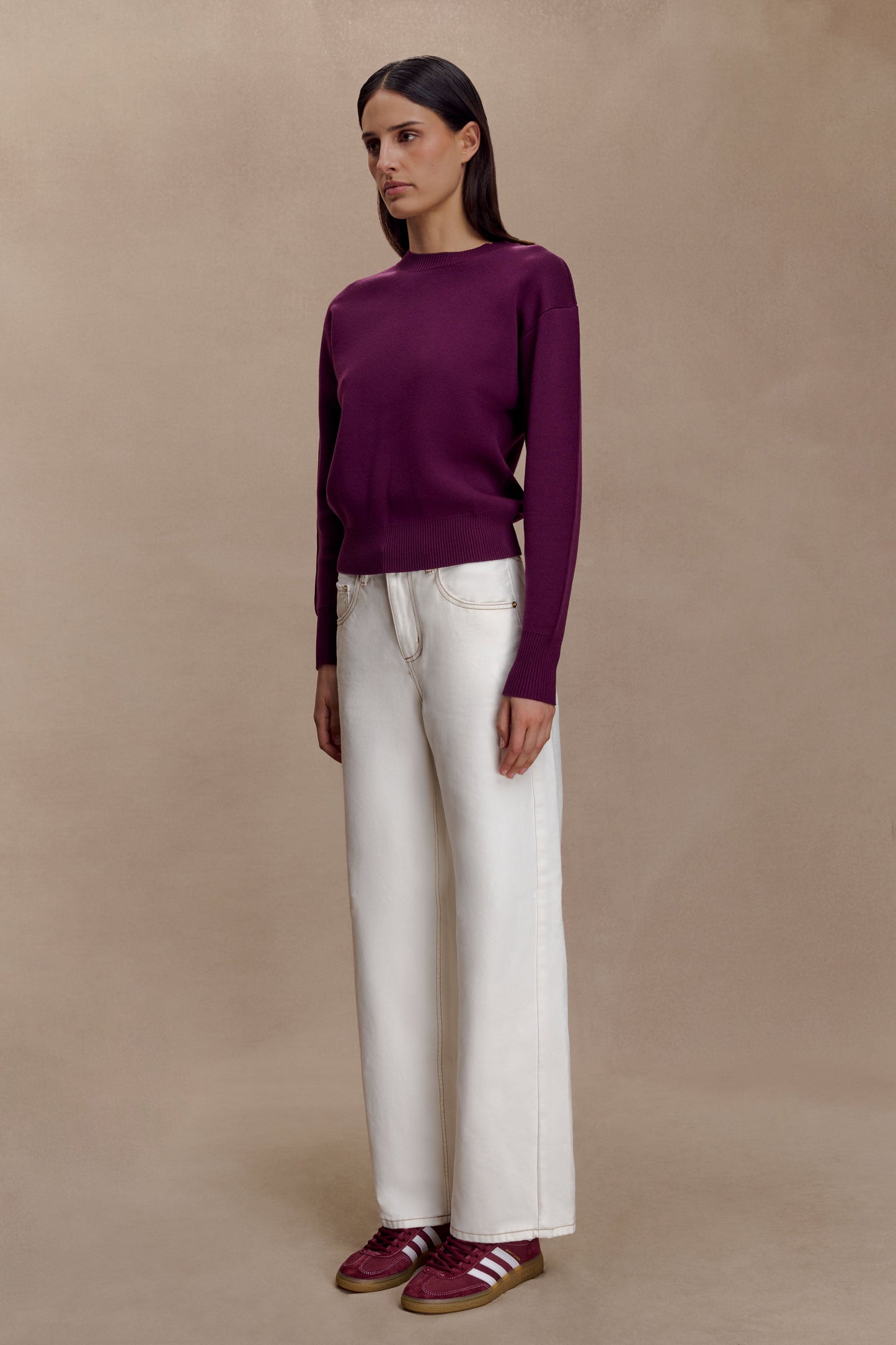 Braxton Cozy Knit Top - Plum