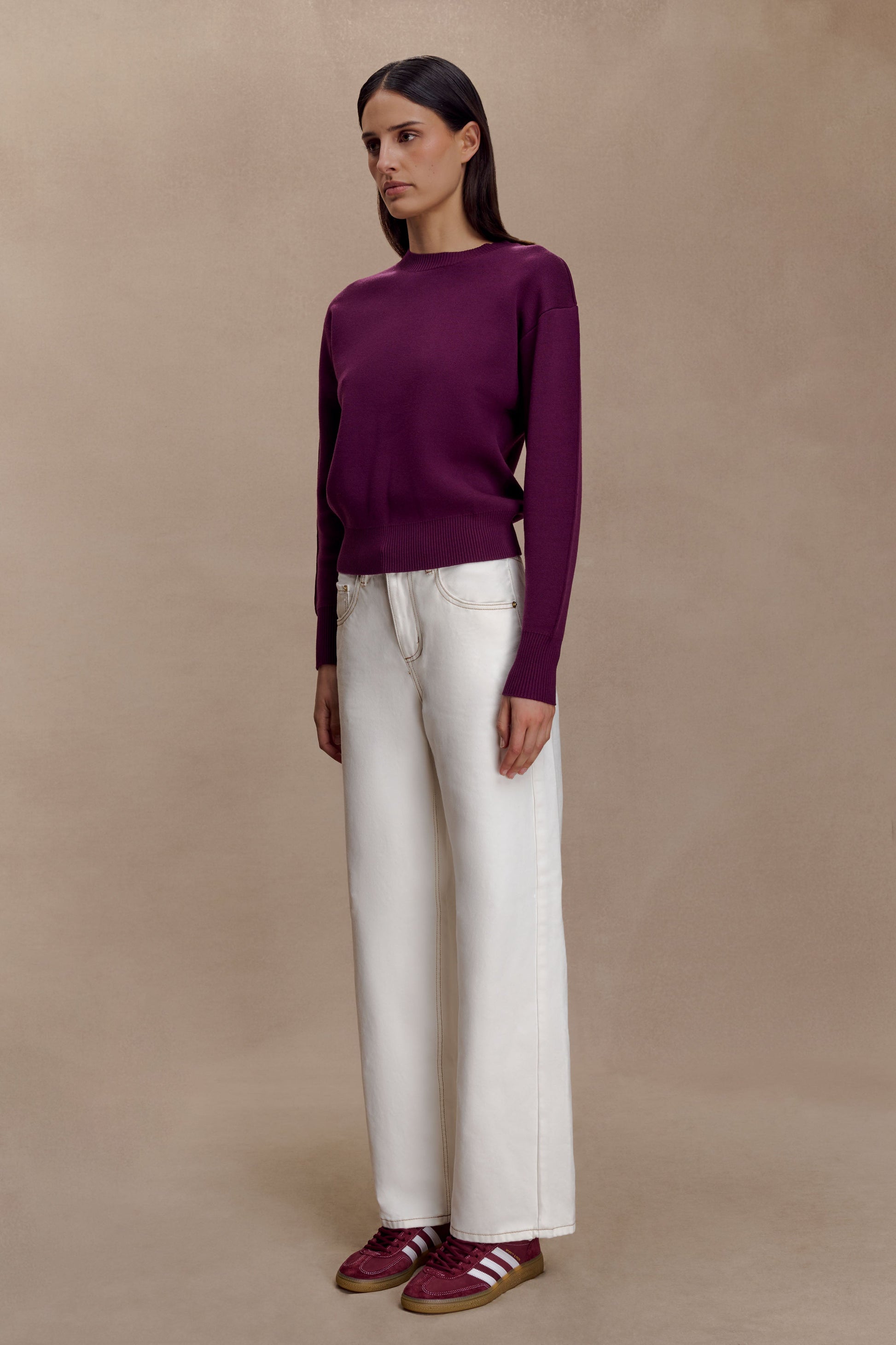Braxton Cozy Knit Jumper - Plum #7