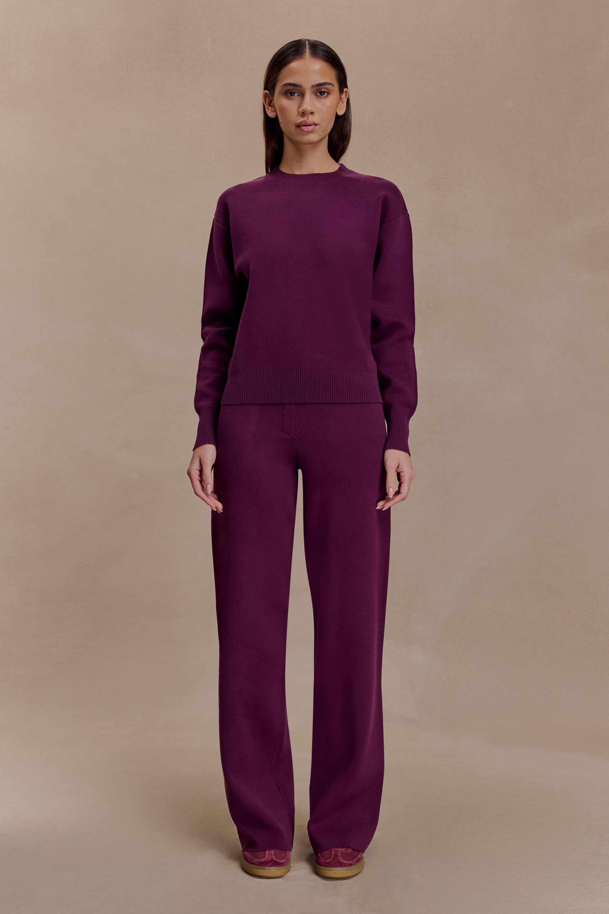 Braxton Cozy Knit Jumper - Plum #5