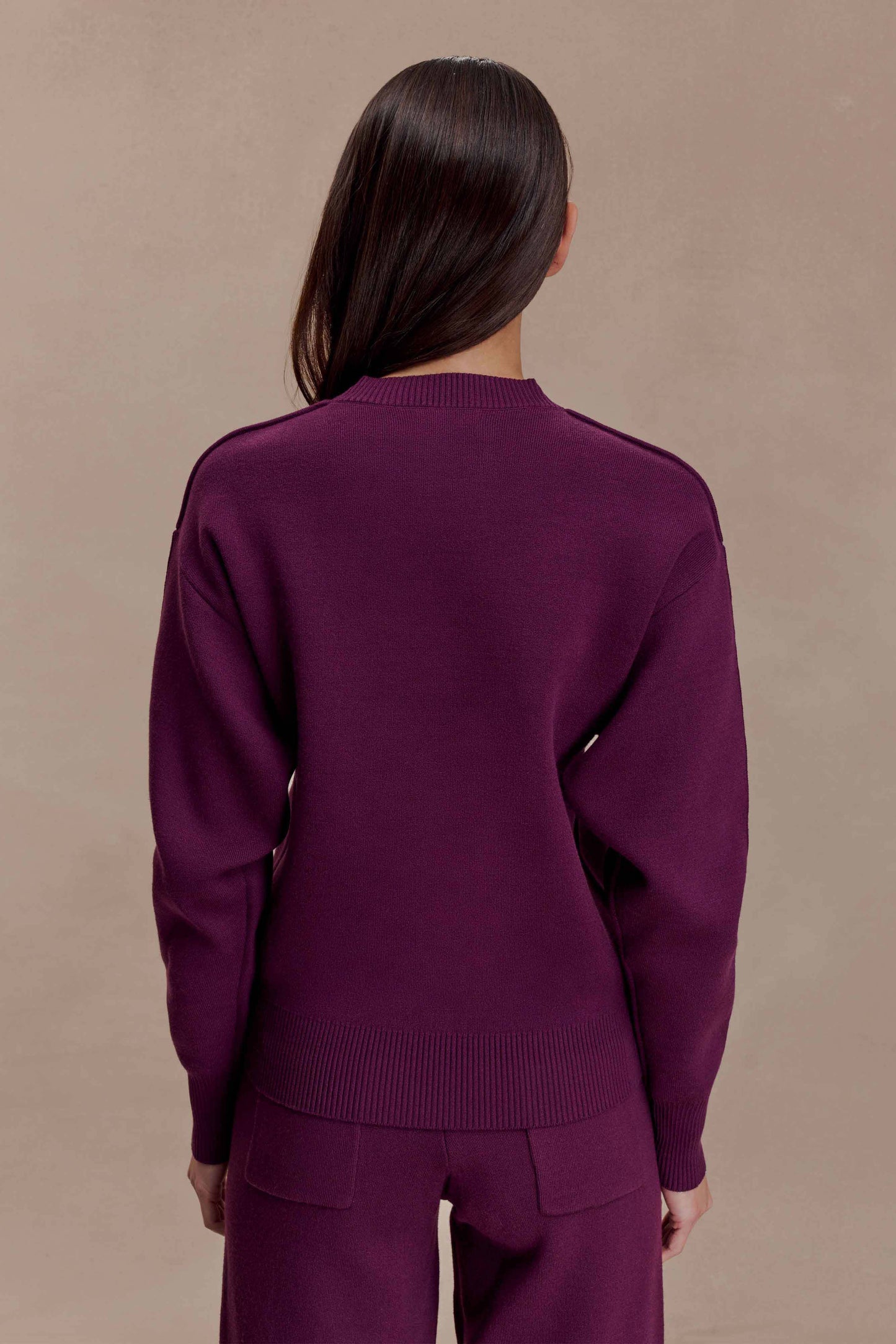 Braxton Cozy Knit Top - Plum