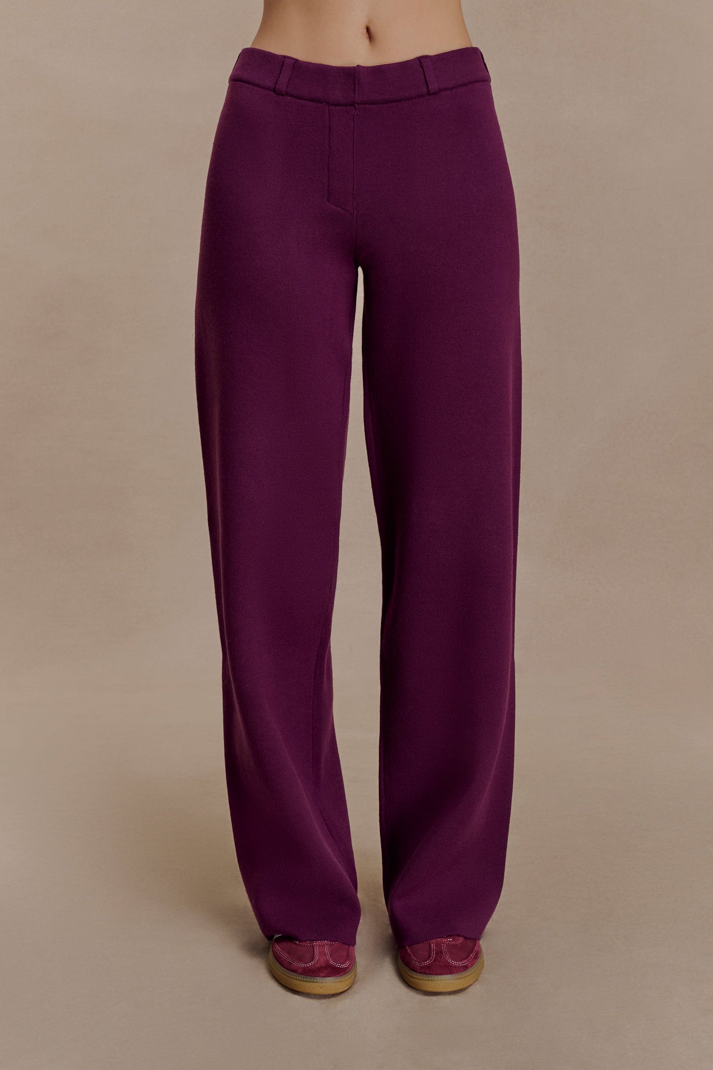 Lauren Knit Trouser - Plum