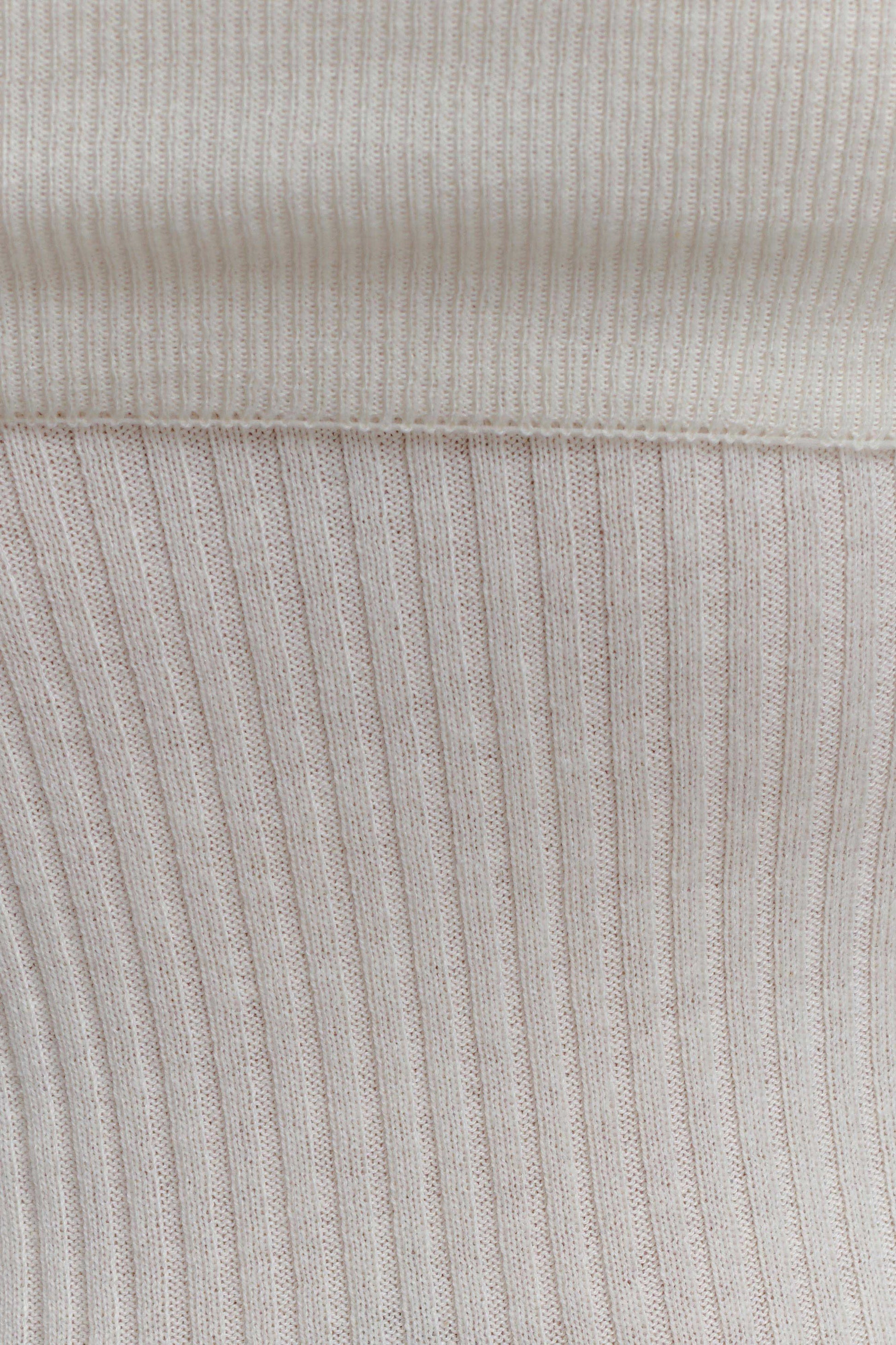 Mazie Asymetrical Cashmere Blend Long Sleeve Knit Top - Ivory #6