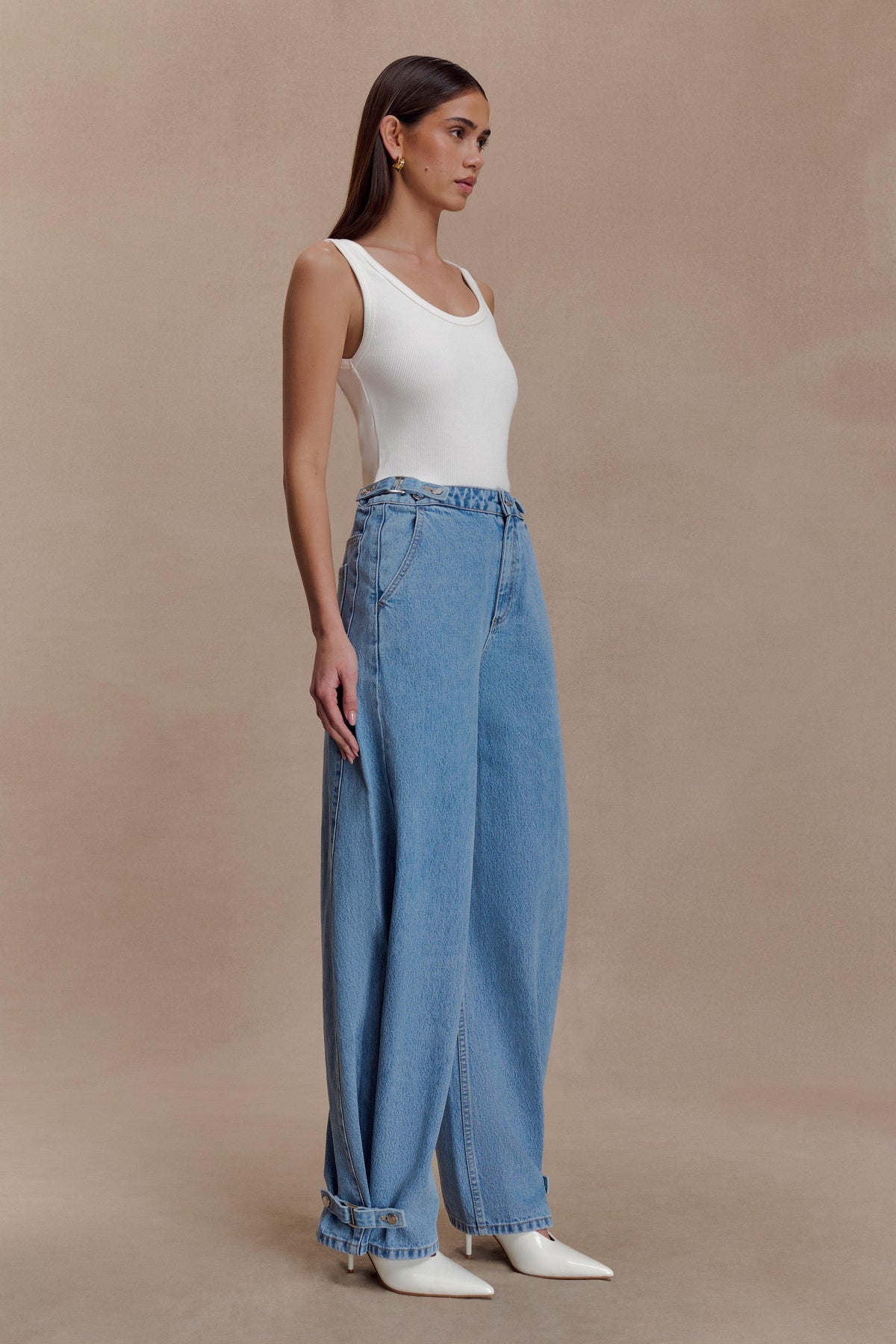 Flossie Multi Way Denim Jeans - Classic Blue #3
