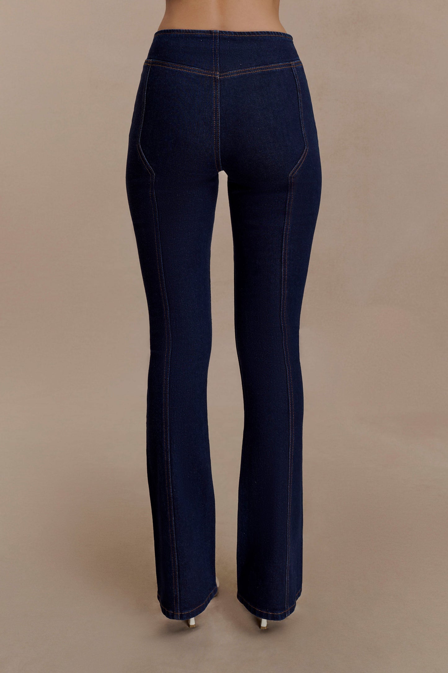 Clio Paneled Flare Jeans - Indigo Blue