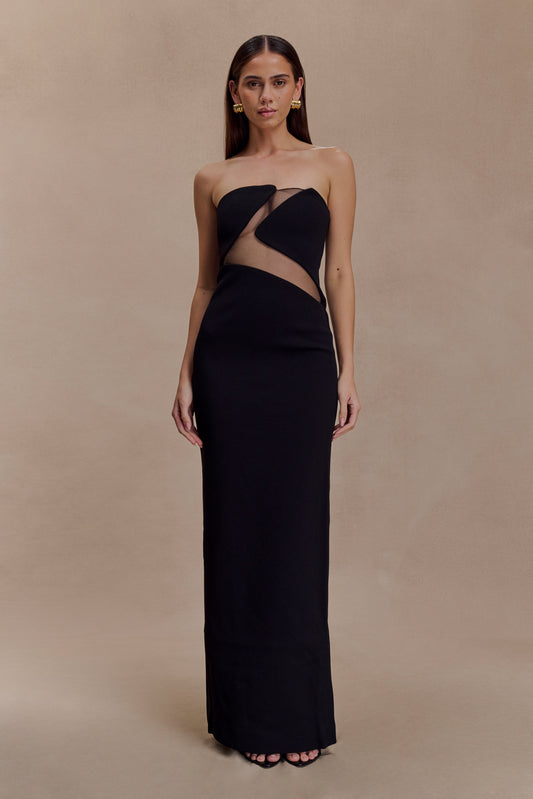Lianne Strapless Maxi Dress - Black