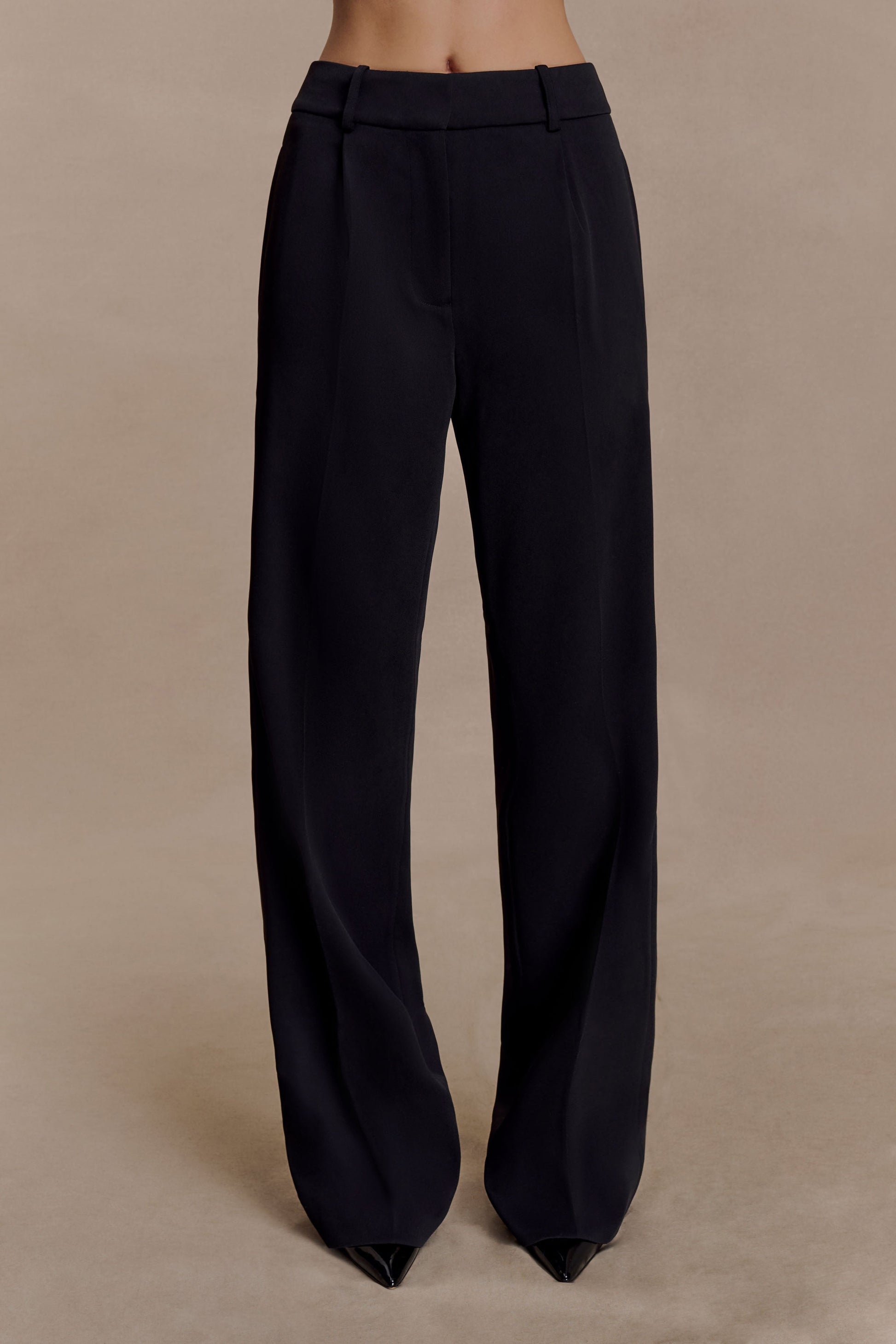Fatima Satin Straight Leg Pant - Black #6