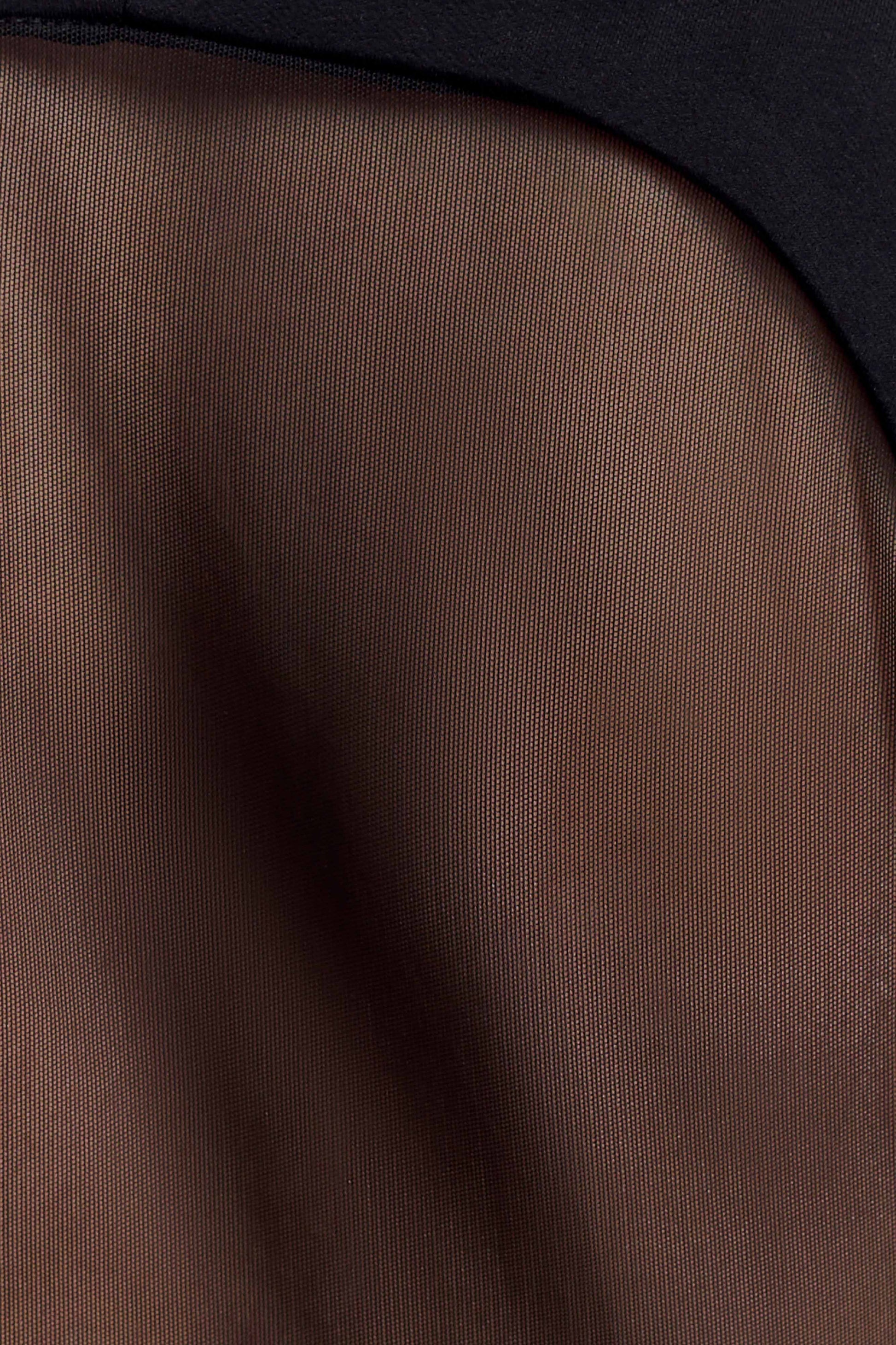 Marlon Crepe And Mesh Maxi Dress - Black #5