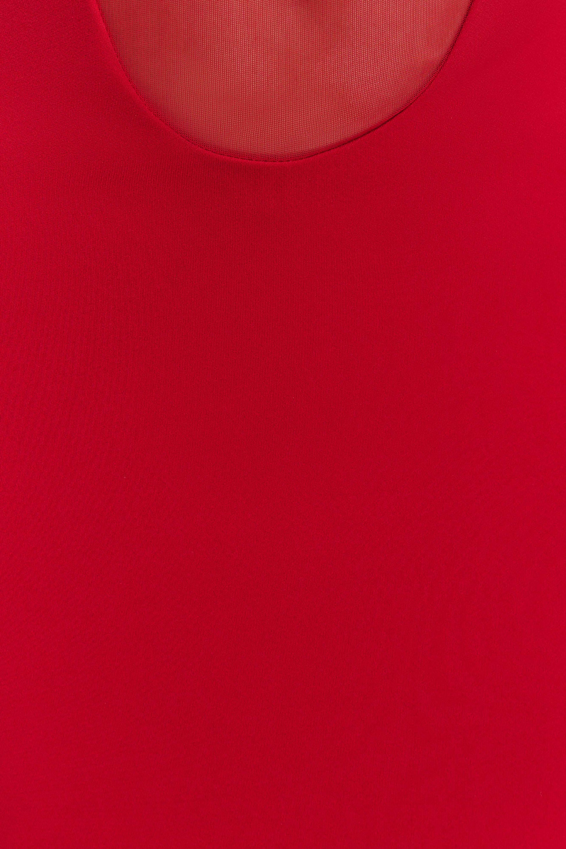 Marlon Crepe And Mesh Maxi Dress - Cherry Red #4