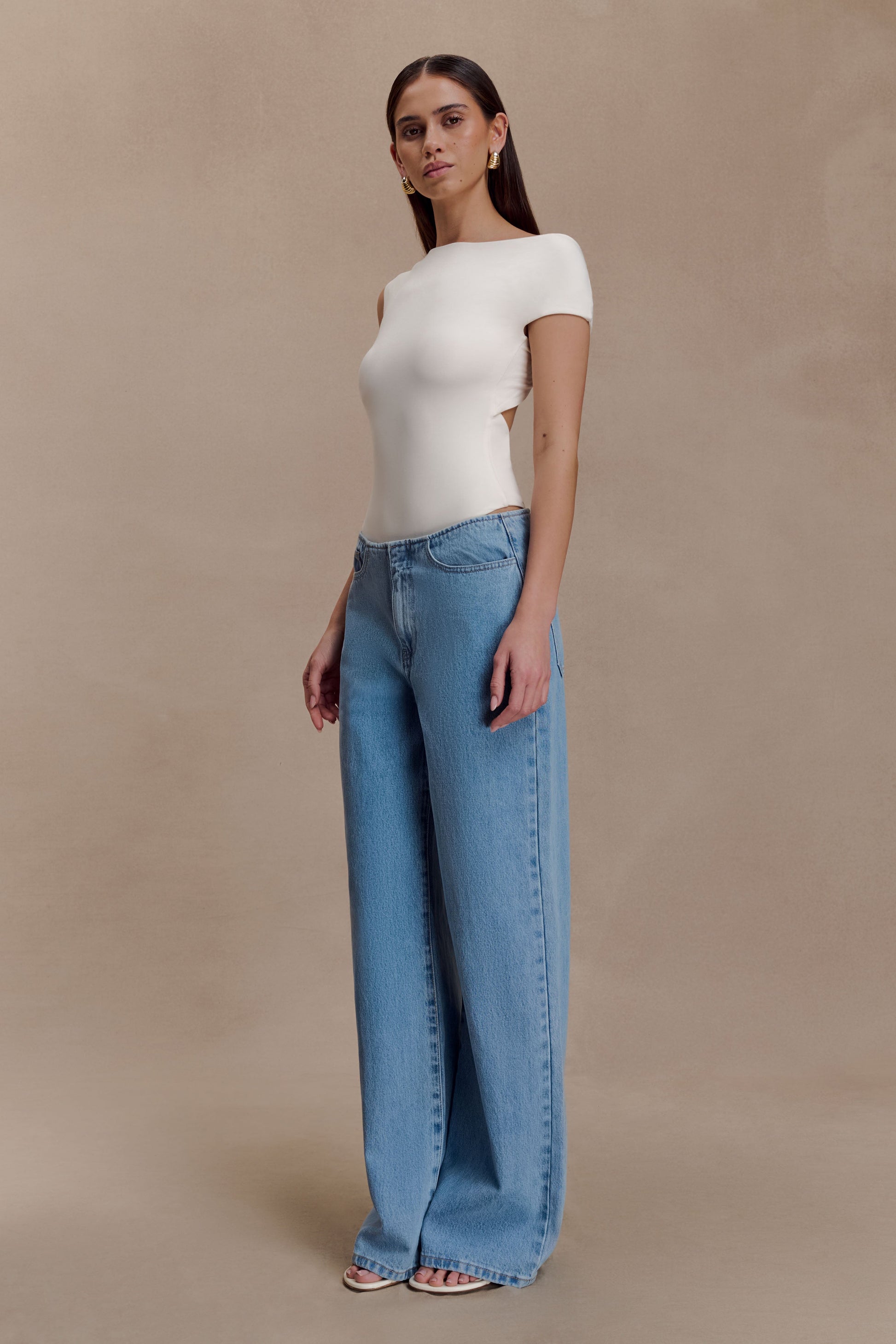 Niamh Modal Twist Back Bodysuit - Ivory #3