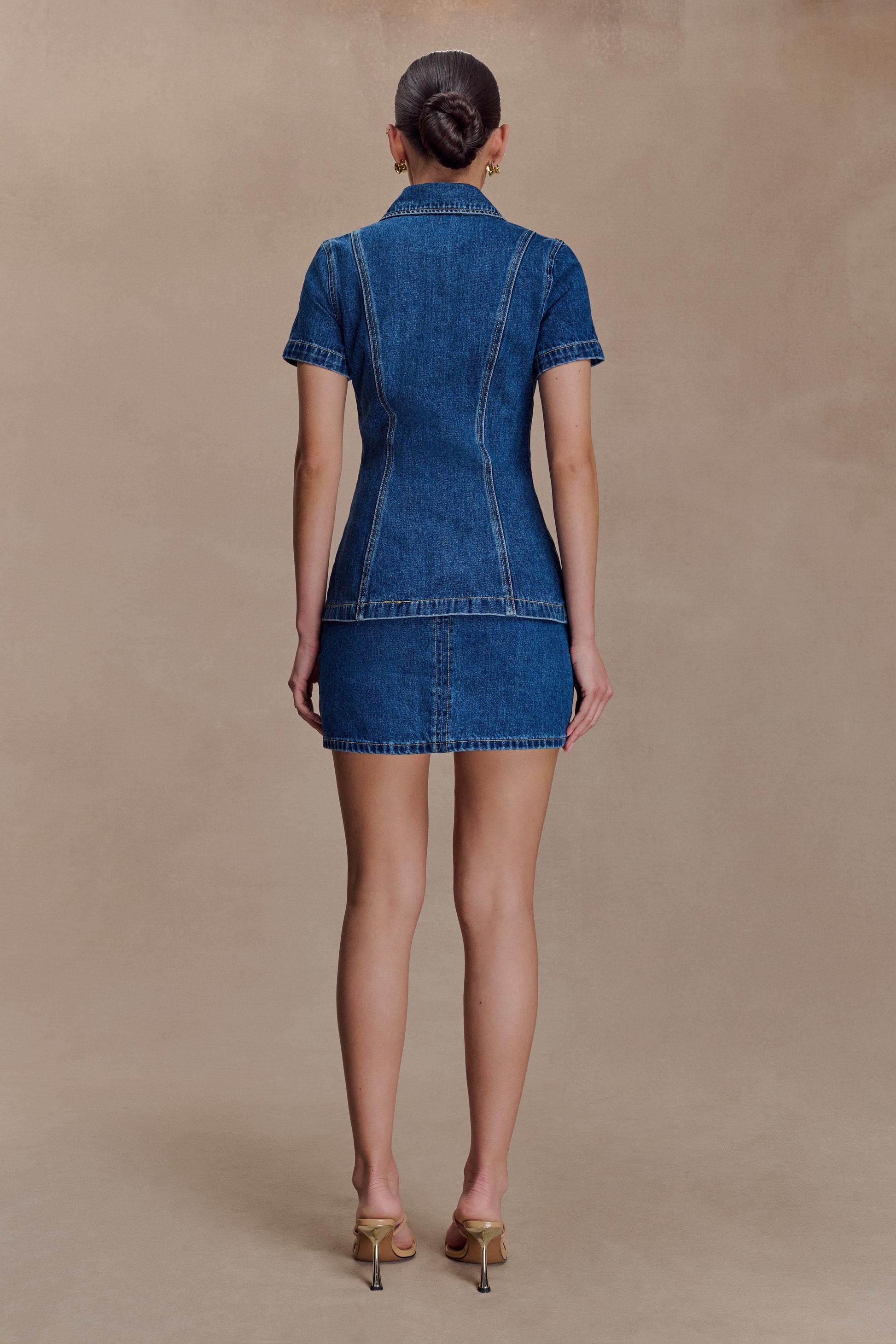 Ellie Denim Mini Skirt - Dark Blue #2