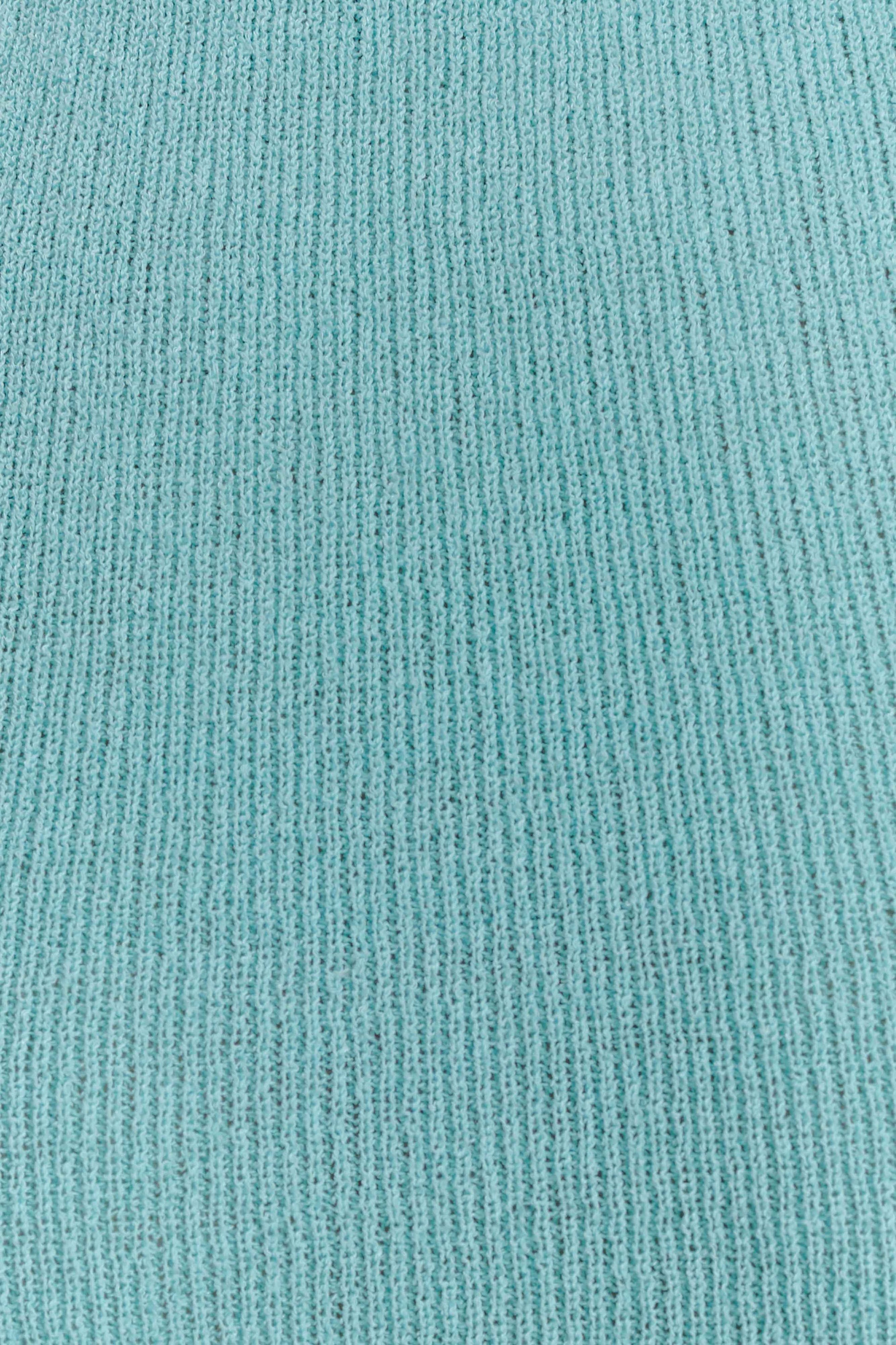 Melodie Halter Knit Maxi Dress - Cyan Blue #6