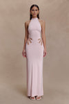 Brock Knit Halter Maxi Dress - Baby Pink