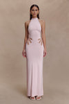 Brock Knit Halter Maxi Dress - Baby Pink