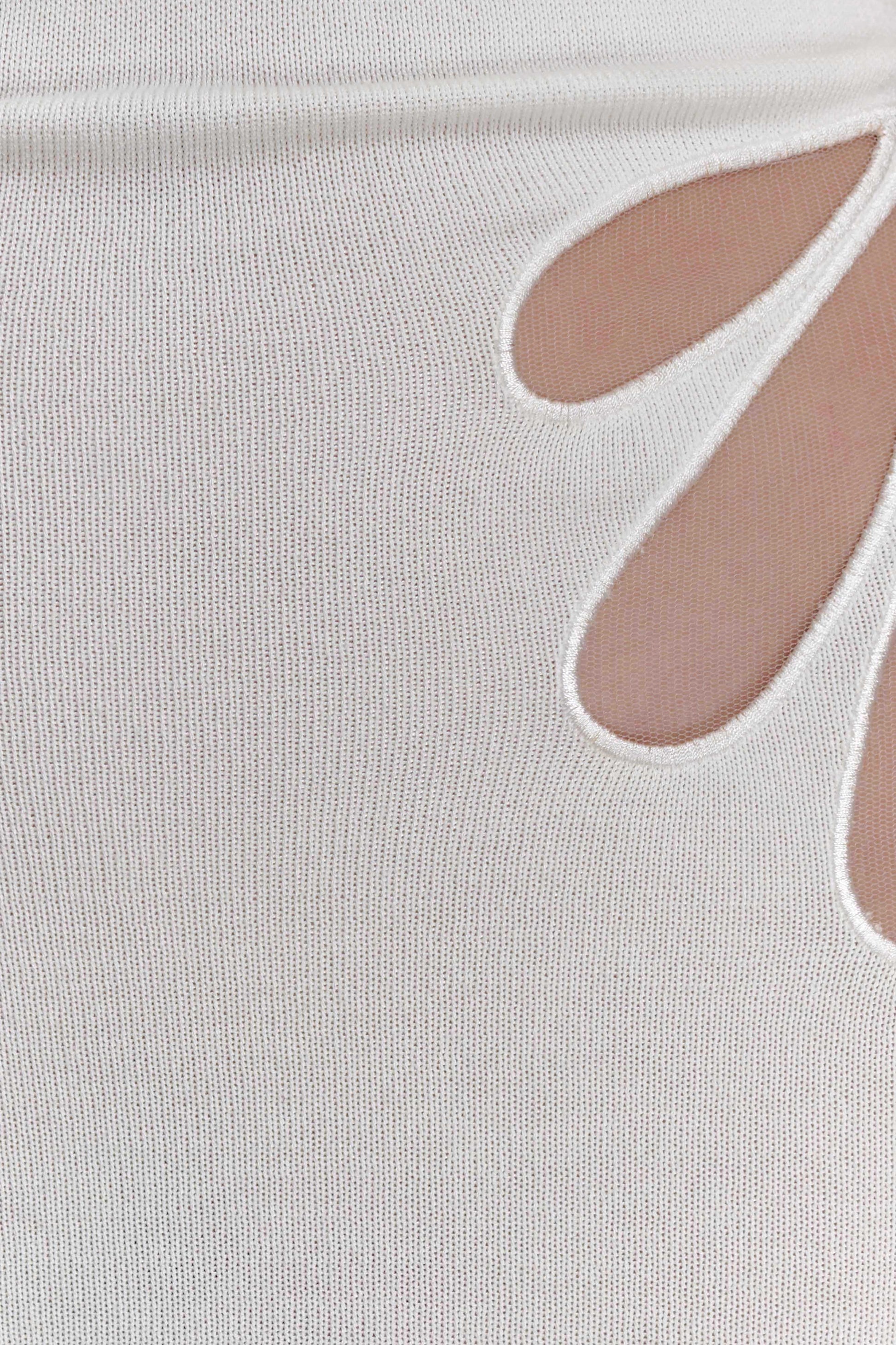 Brock Knit Halter Maxi Dress - White #6