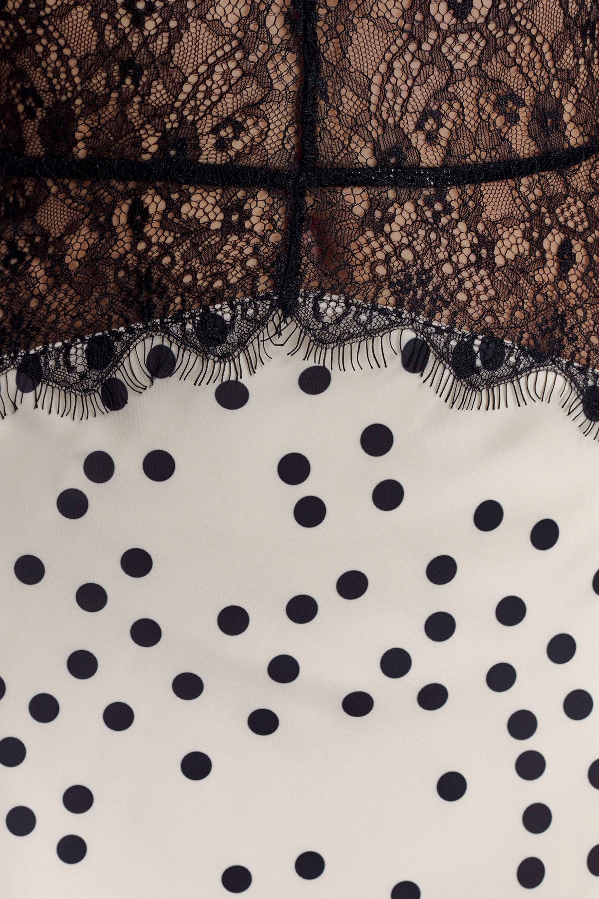 Dinah Lace And Satin Maxi Dress - Polkadot #6