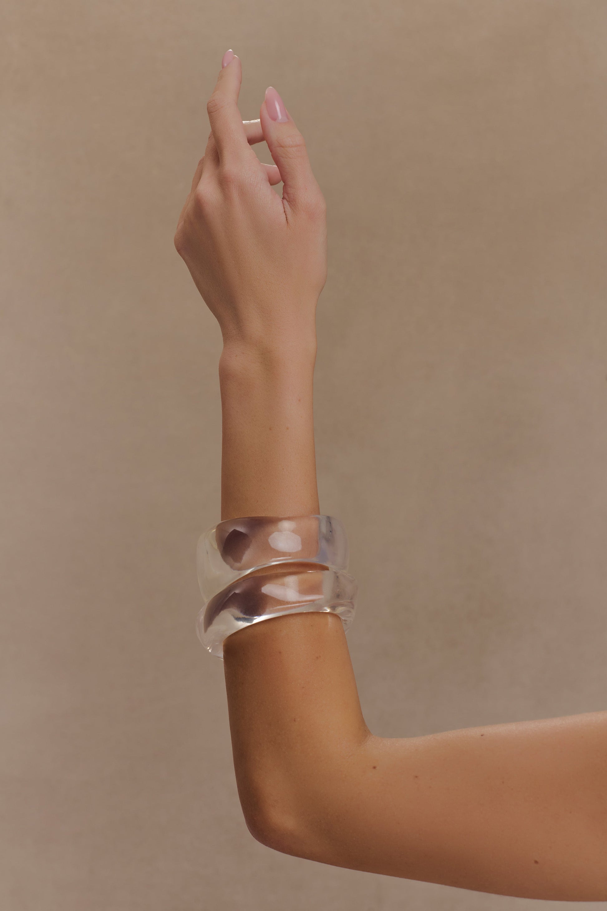 Marah Resin Bangle Set - Clear #5