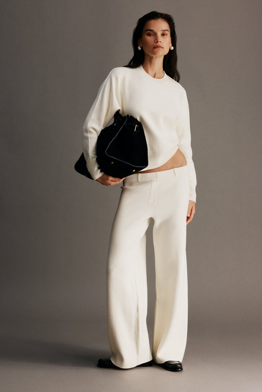 Lauren Knit Trouser - Ivory