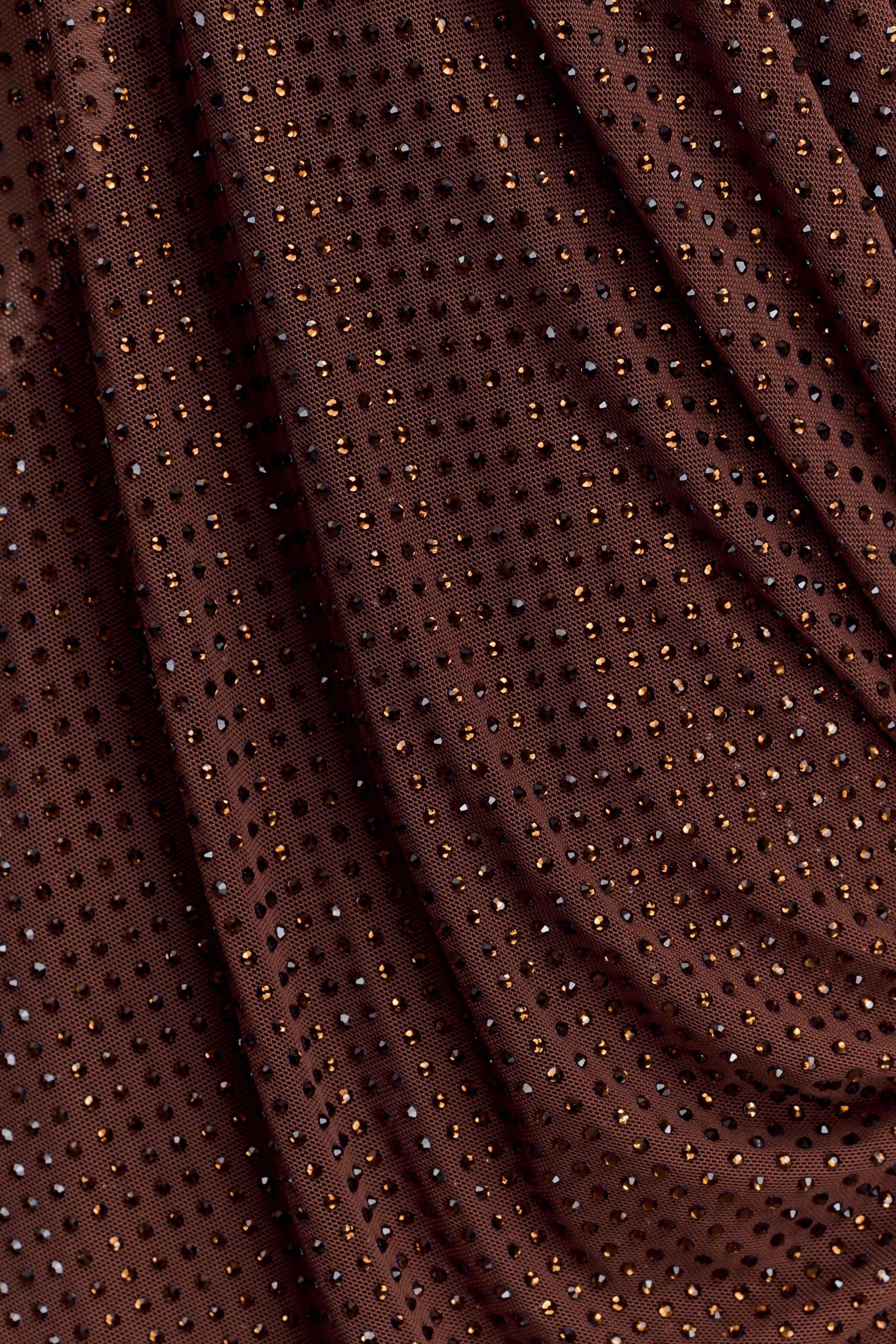 Bakari Diamante Cape Maxi Dress - Chocolate #8