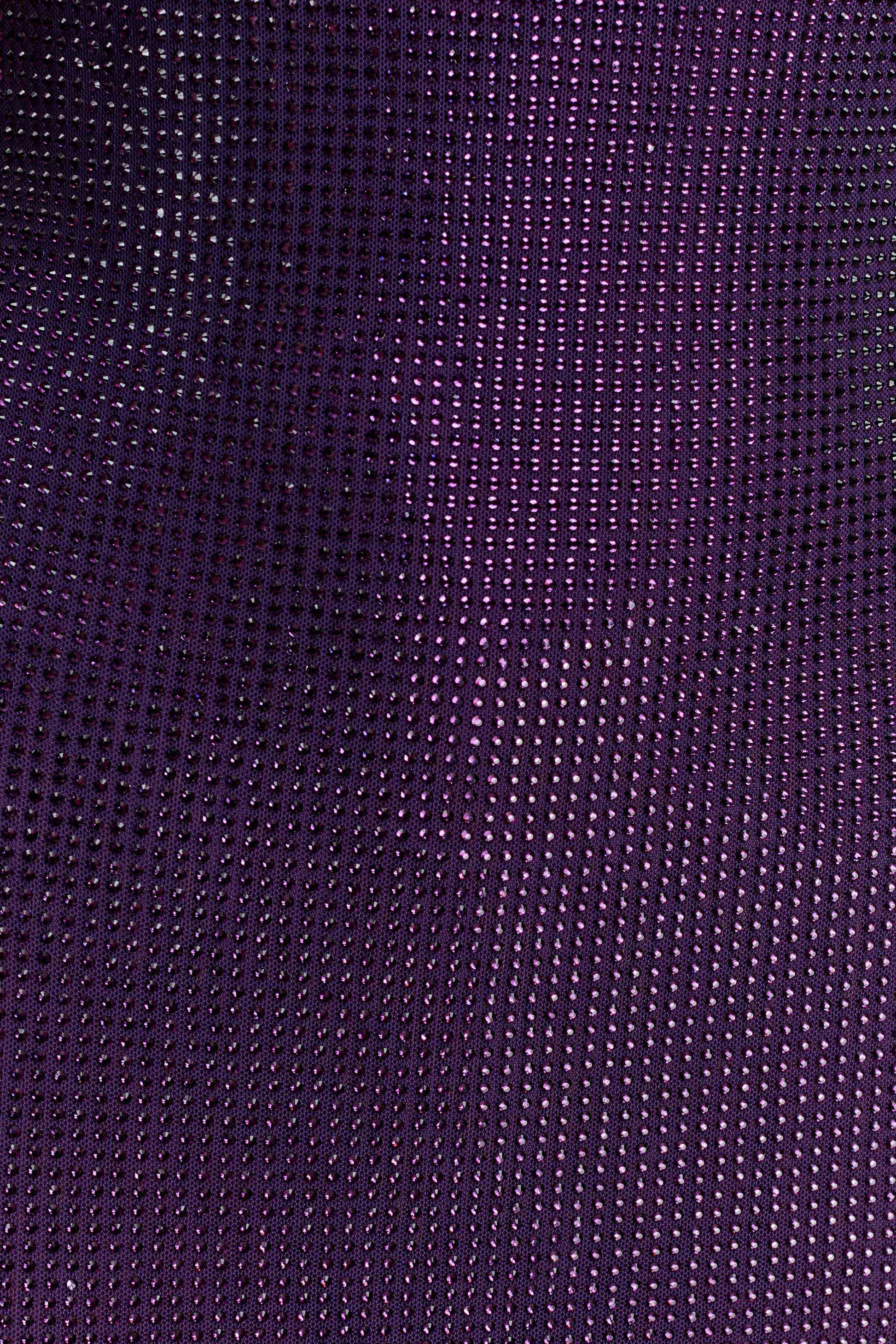 Jasmyn Hot Fix Maxi Dress With Mesh Back - Purple #6
