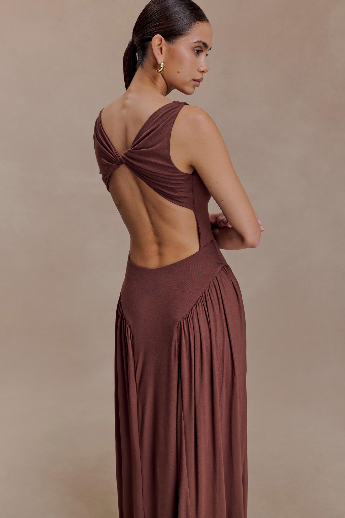 Marnie Modal Sleeveless Maxi Dress - Chocolate