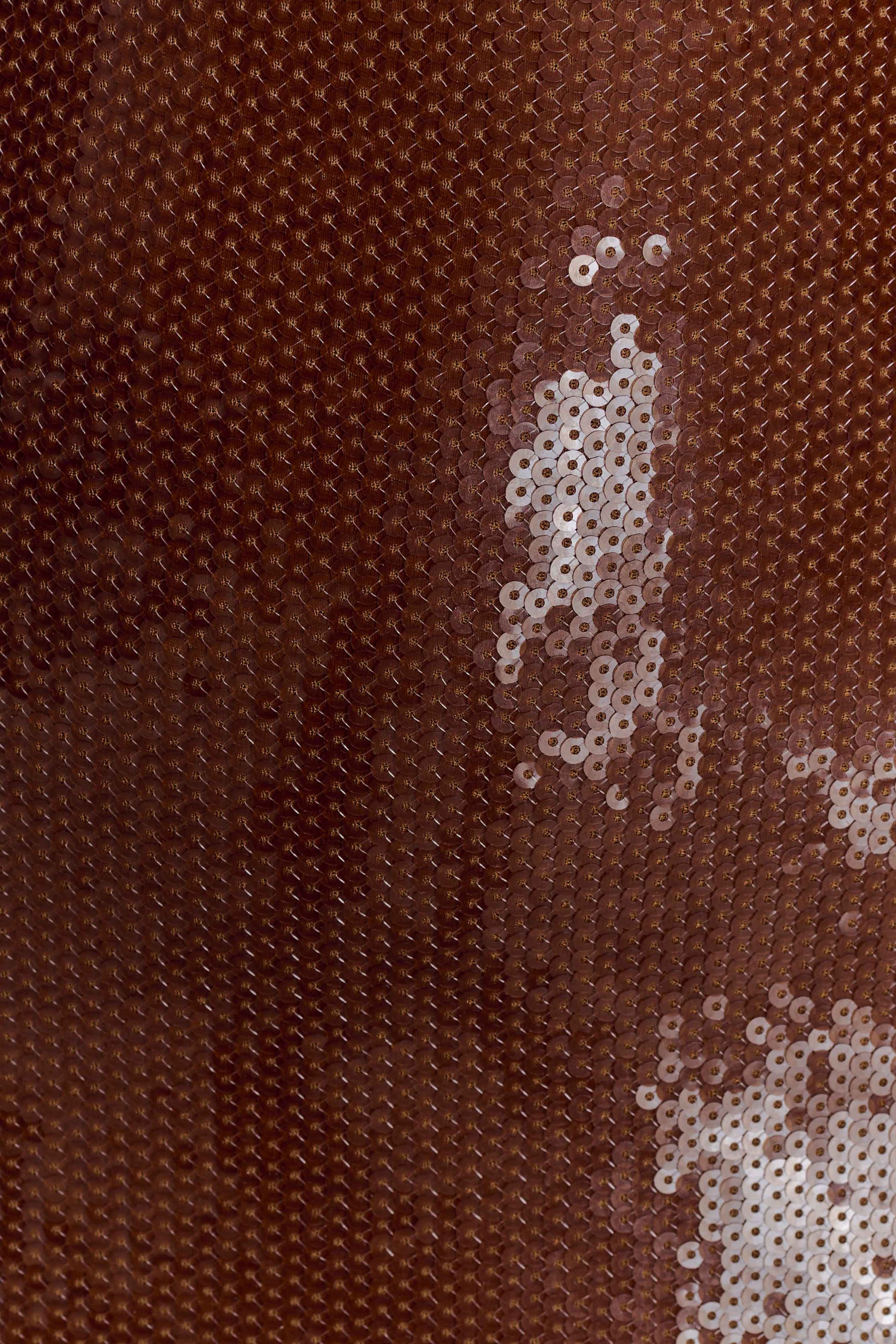 Veronica Sequin Midi Dress - Chocolate #6