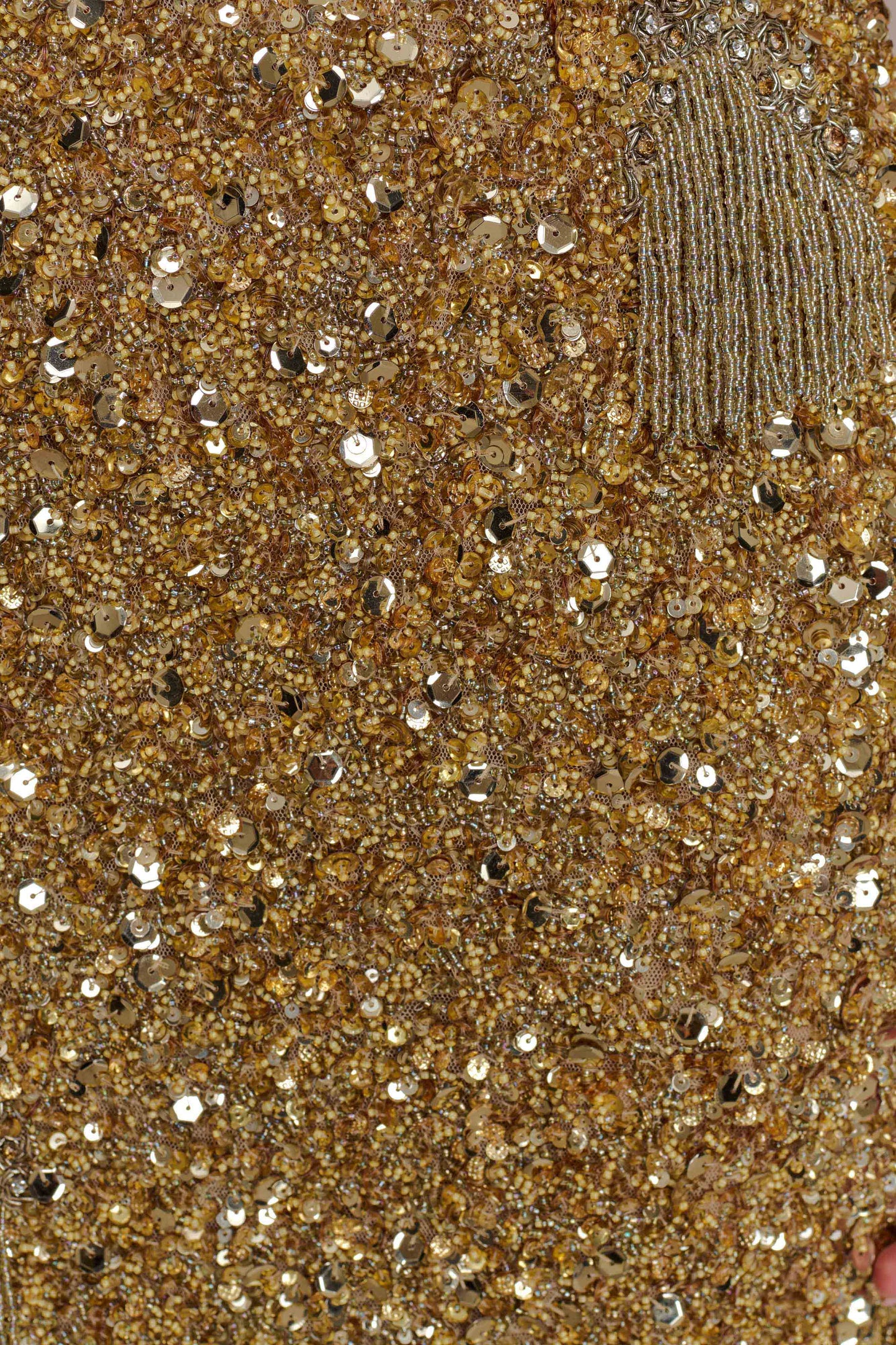 Astor Hand Embellished Maxi Dress - Gold