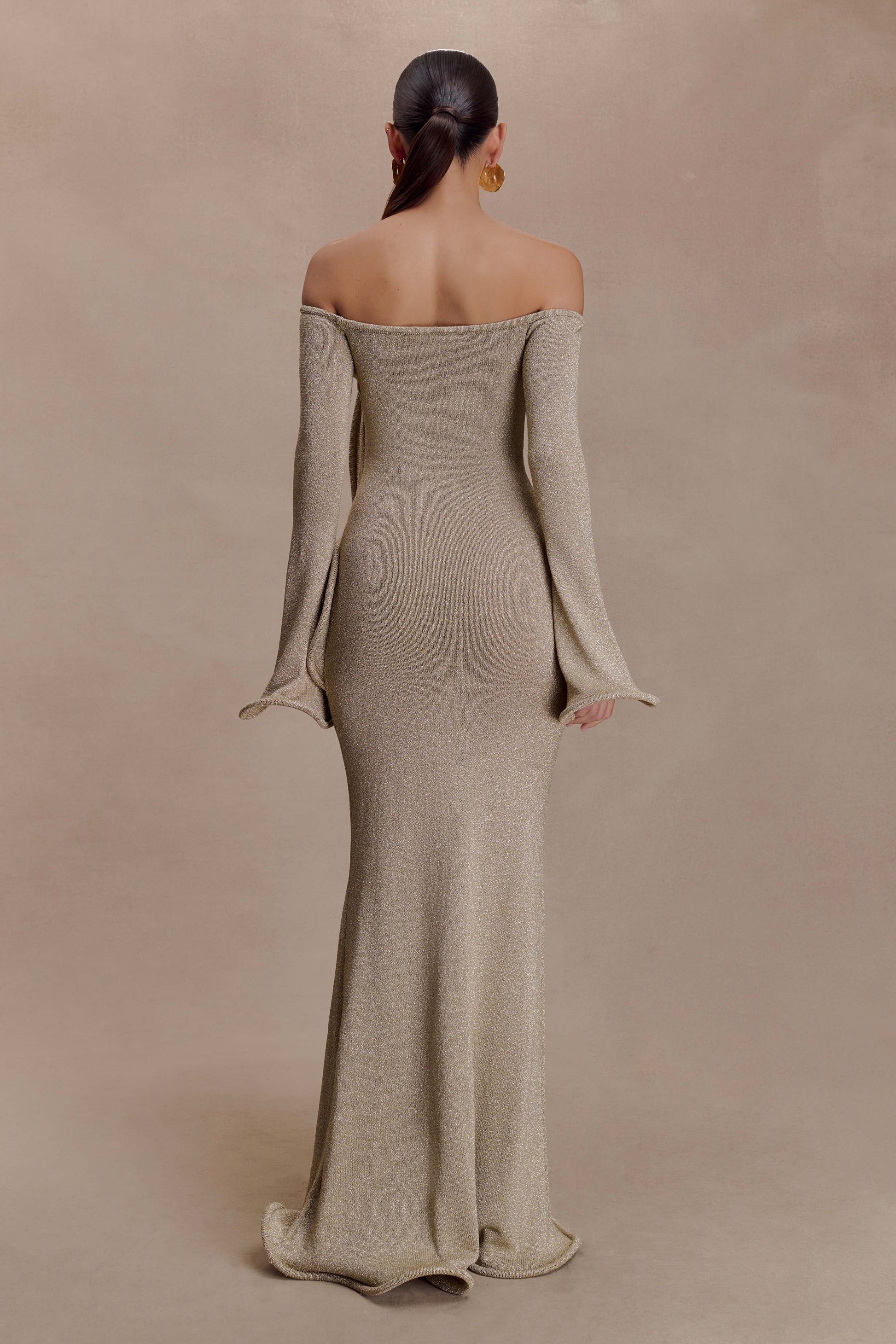 Sandrine Lurex Knit Maxi Dress - Gold #5